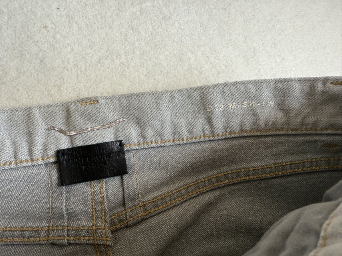 Saint Laurent Paris SS14 grail Saint Laurent grey knee tear denim jeans Hedi 31 Size US 31 - 20 Thumbnail