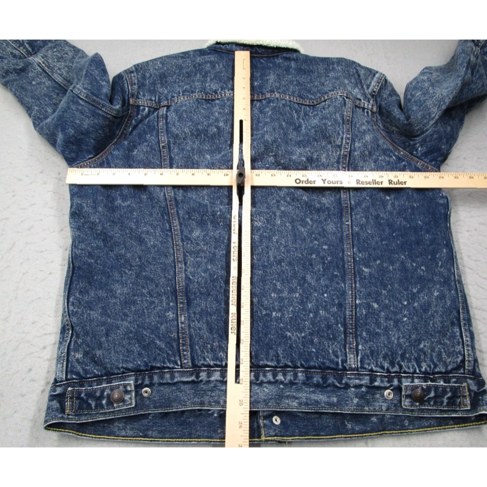 Levi's Levis Jacket Mens Extra Large Blue Snap Up Acid Wash Sherpa Lined Trucker Retro Size US XL / EU 56 / 4 - 6 Thumbnail