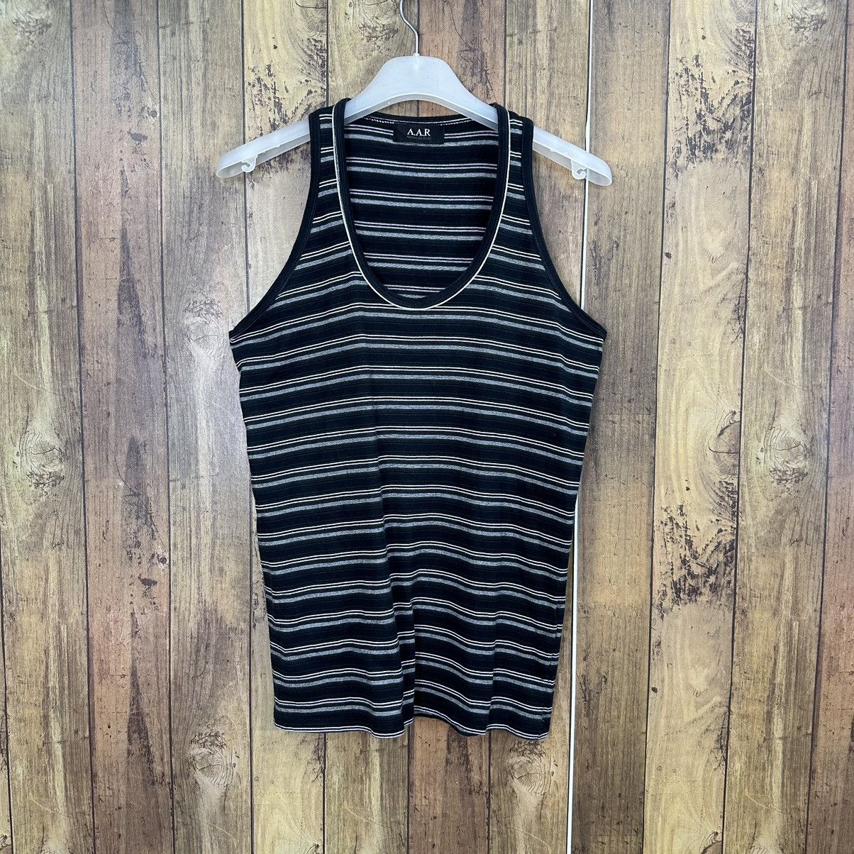 Yohji Yamamoto Vintage AAR Stripe Tank Top by Yohji Yamamoto A770 Size M / US 6-8 / IT 42-44 - 1 Thumbnail