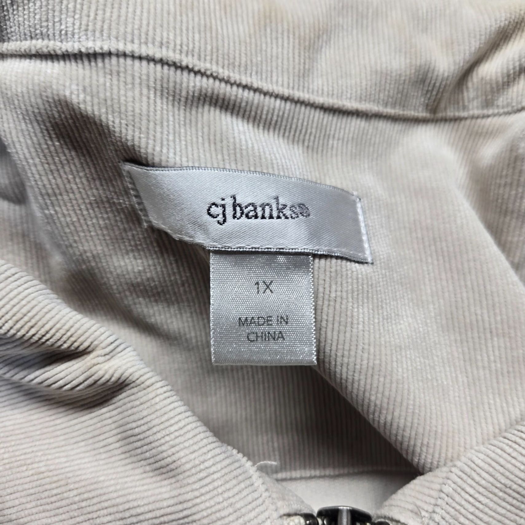 Vintage Christopher & Banks Jacket Adult 1X Brown Linen Blend Full Zip Collared Casual Travel Workwear Size XL / US 12-14 / IT 48-50 - 2 Thumbnail
