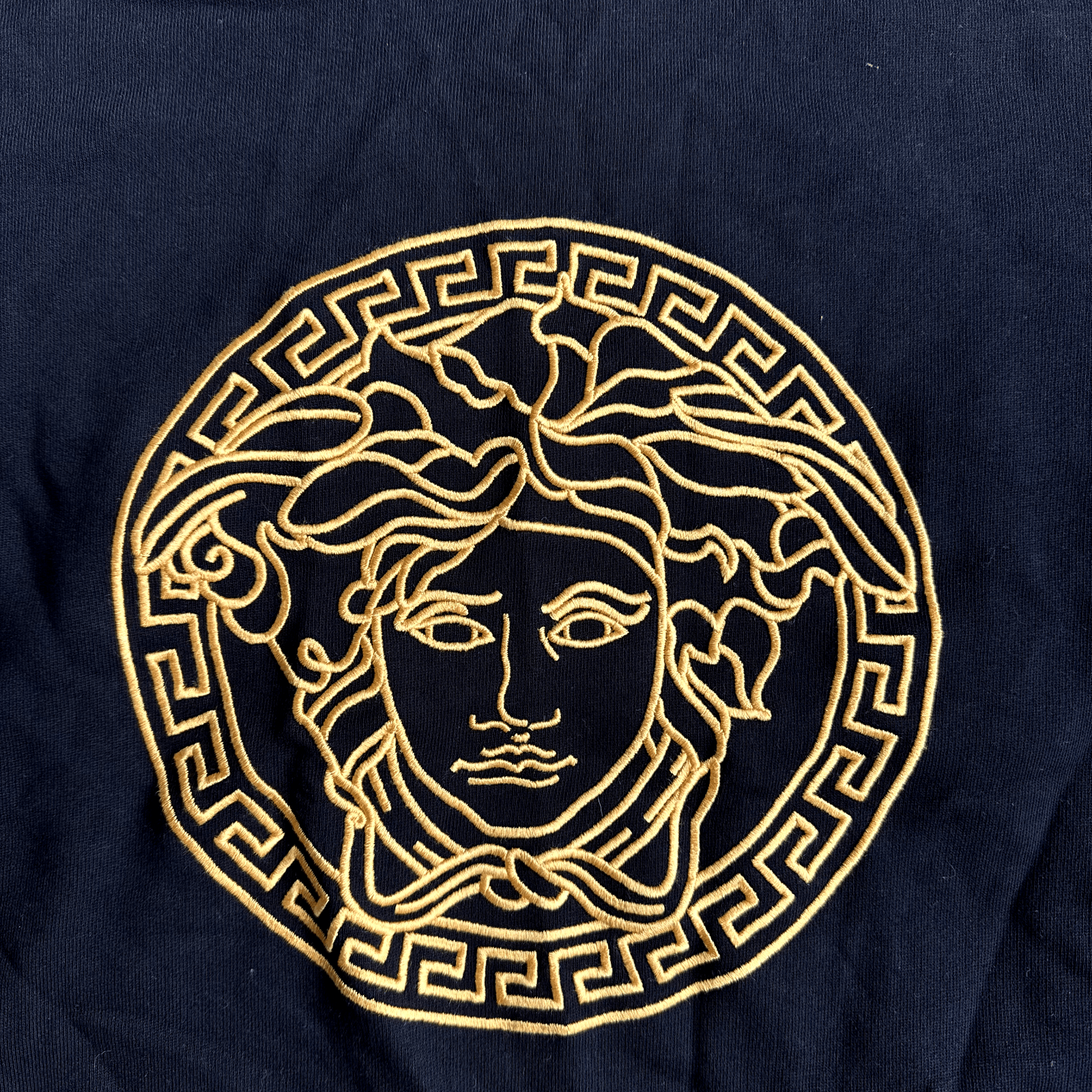 Versace Versace Black Sweater With Golden Embroidered Medusa Head S Size US M / EU 48-50 / 2 - 2 Thumbnail