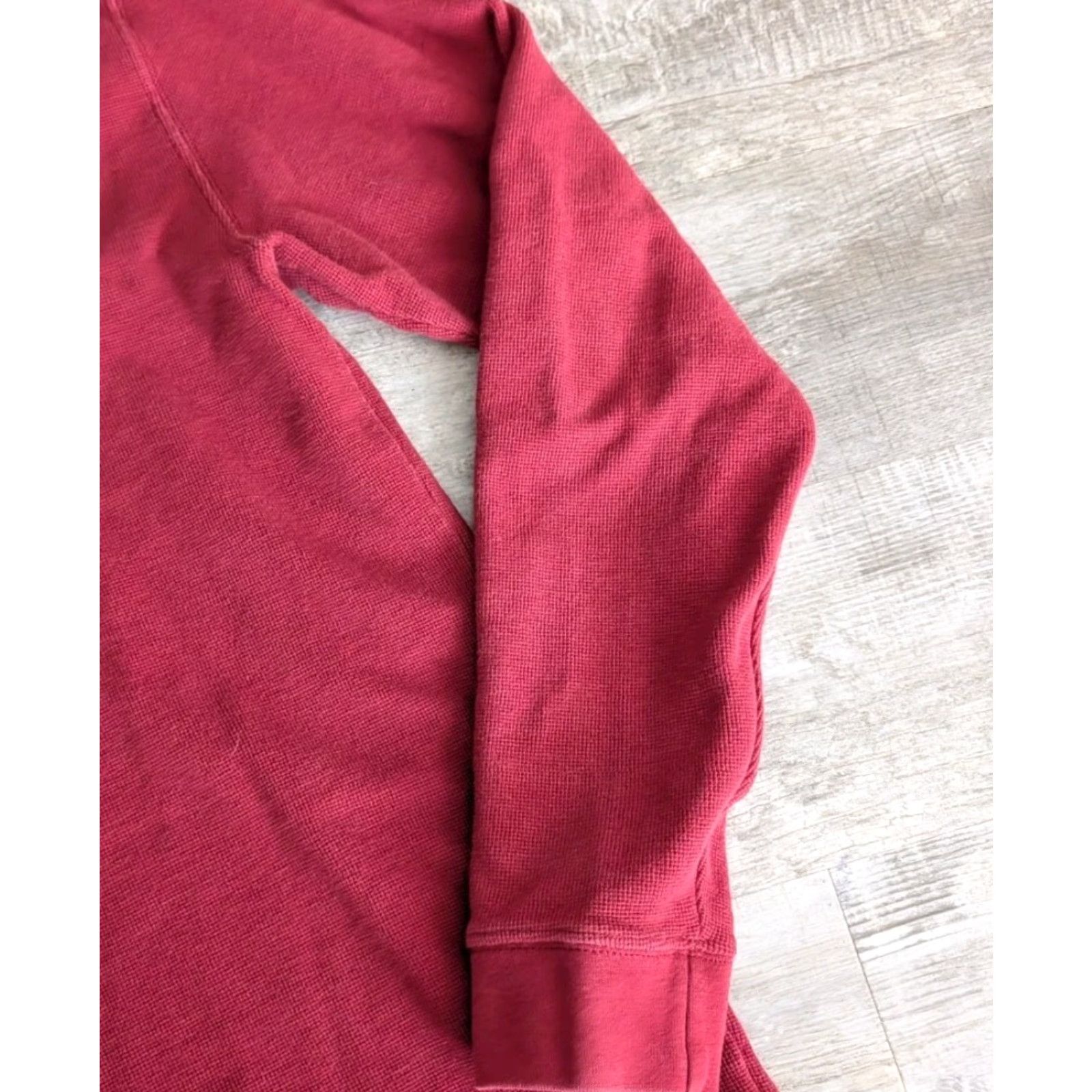 Carhartt Carhartt Long Sleeve Thermal Shirt Mens XL Waffle Knit Burgundy Size US XL / EU 56 / 4 - 3 Thumbnail