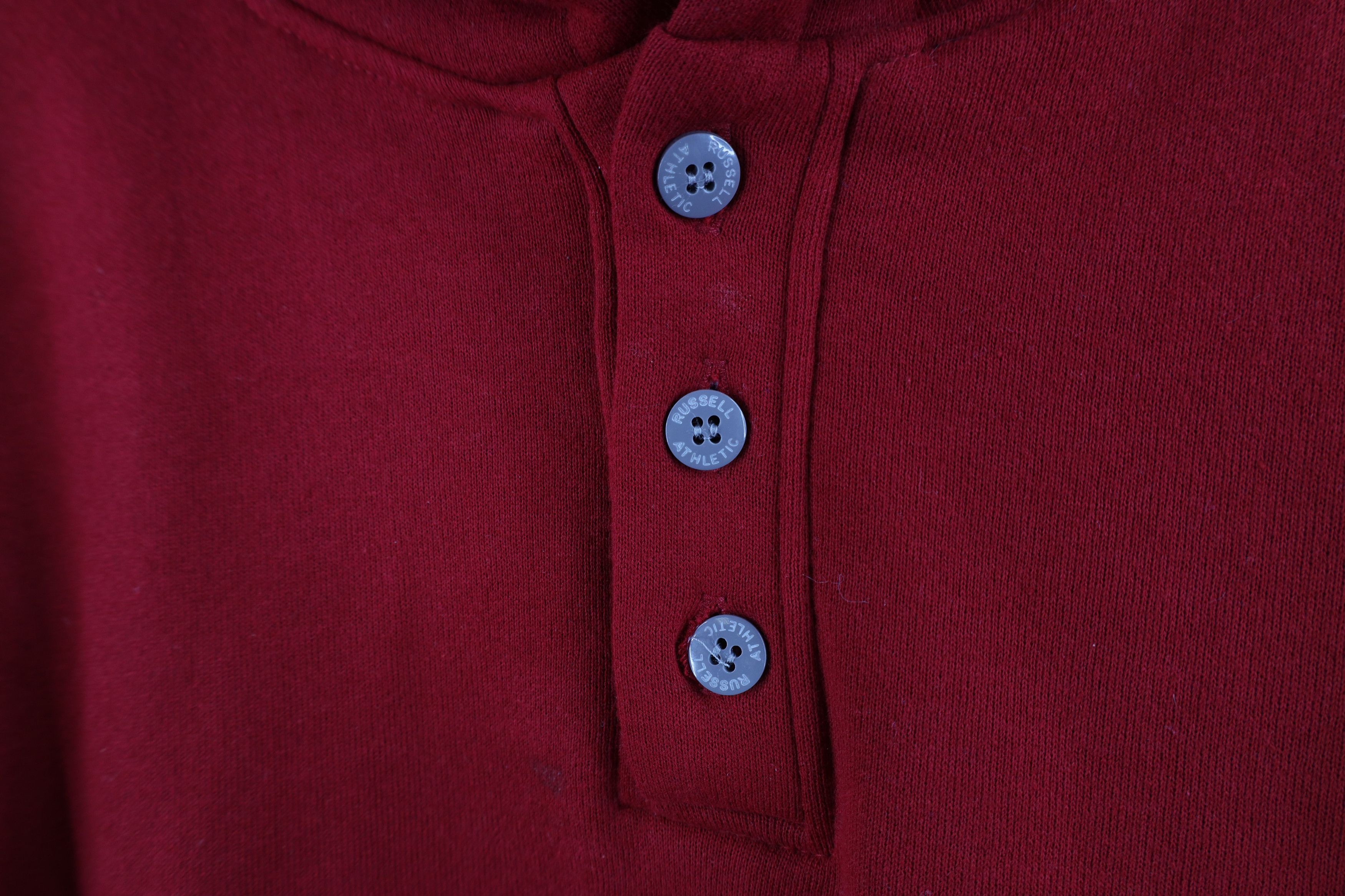 Russell Athletic × Vintage Vintage 90s Russell Athletic Henley Hoodie Sweatshirt USA Size US XL / EU 56 / 4 - 9 Thumbnail