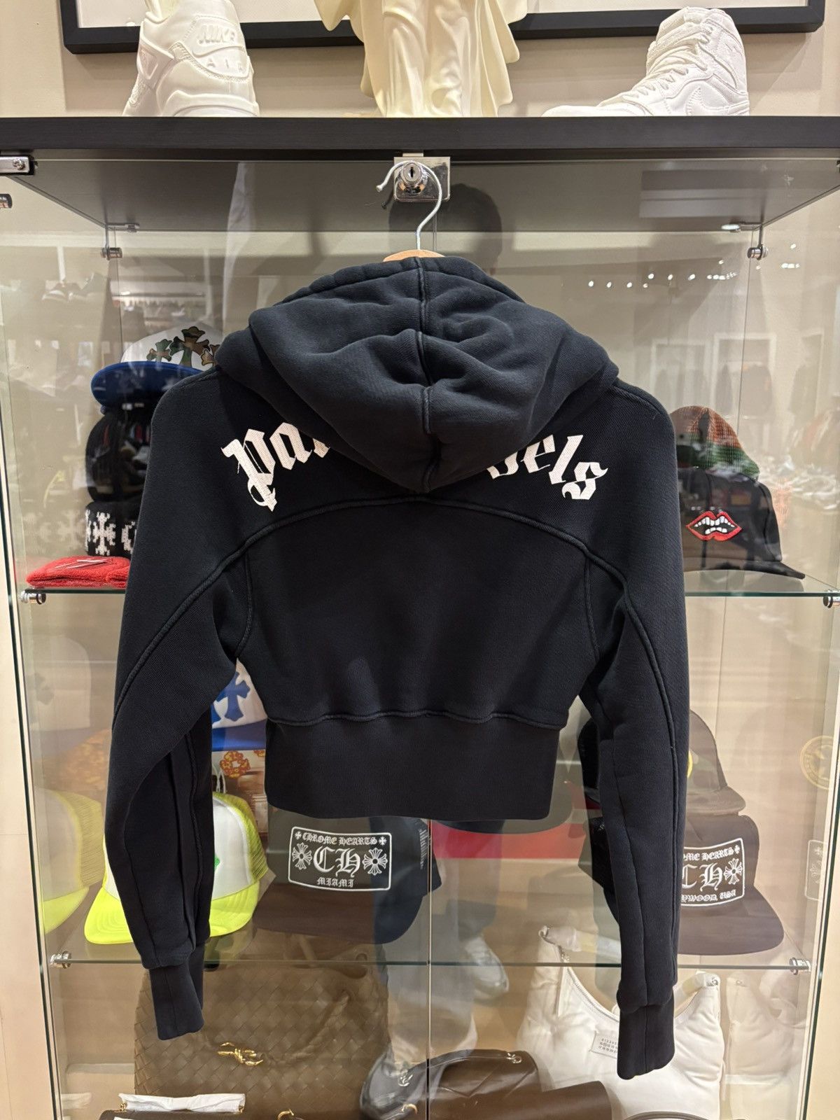 Palm Angels Palm Angles WMNS Cropped Black Hoodie Size XXS / US 00 / IT 34 - 2 Thumbnail