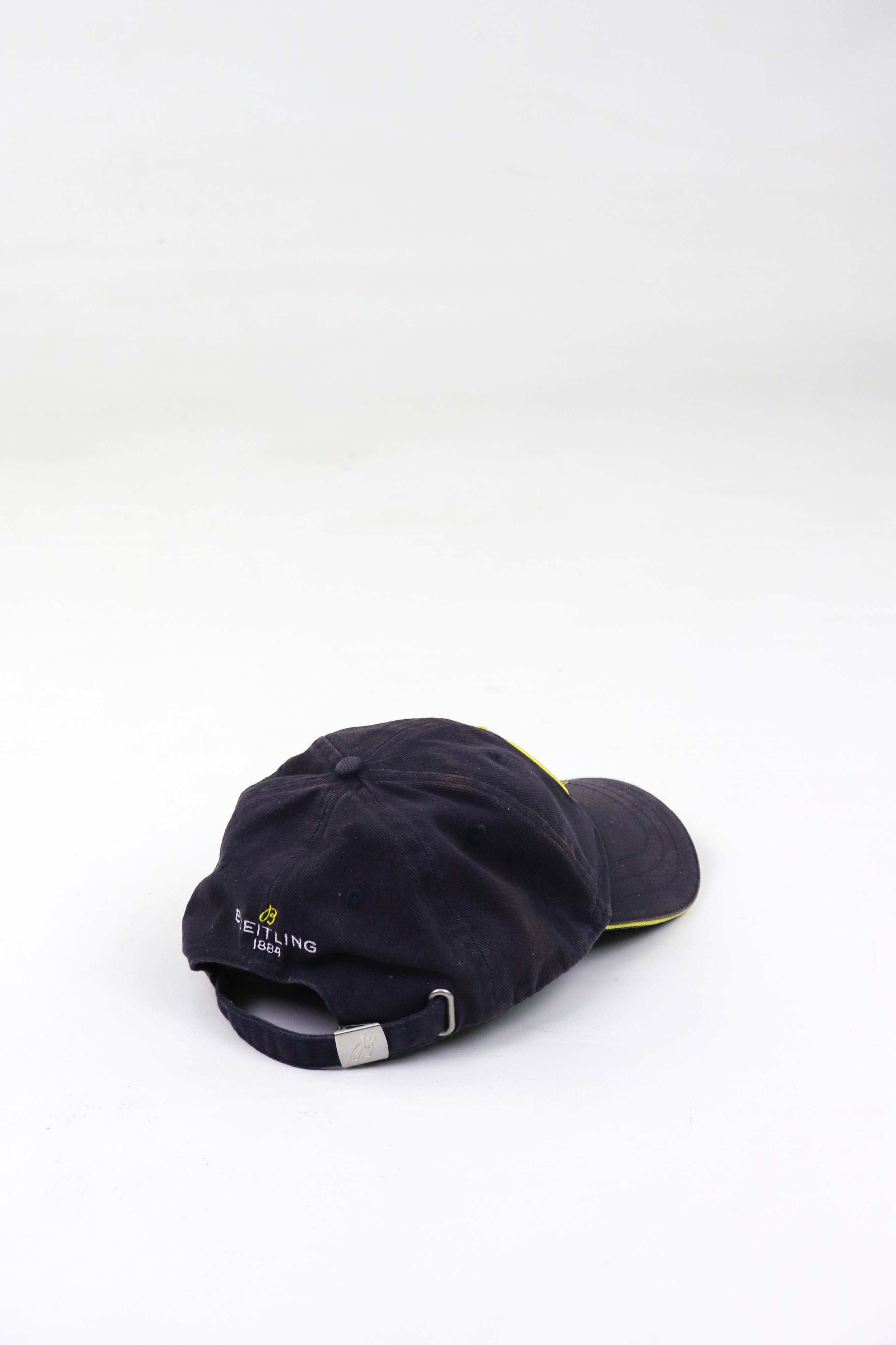 Breitling Breitling 00s Vintage Big Logo Sun Faded Navy Blue Cap Size ONE SIZE - 4 Thumbnail