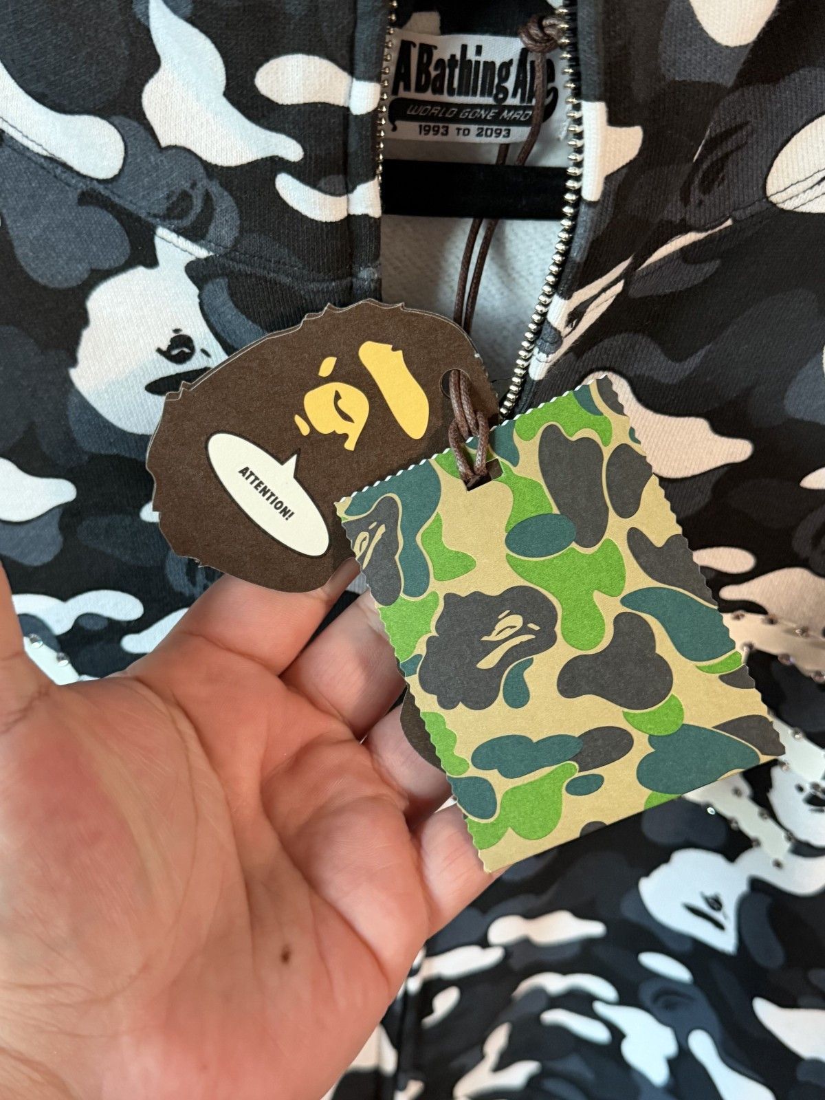 Bape Bape x Dover Street Market camo Crytsal full zip hoodie XXL Size US XXL / EU 58 / 5 - 6 Thumbnail