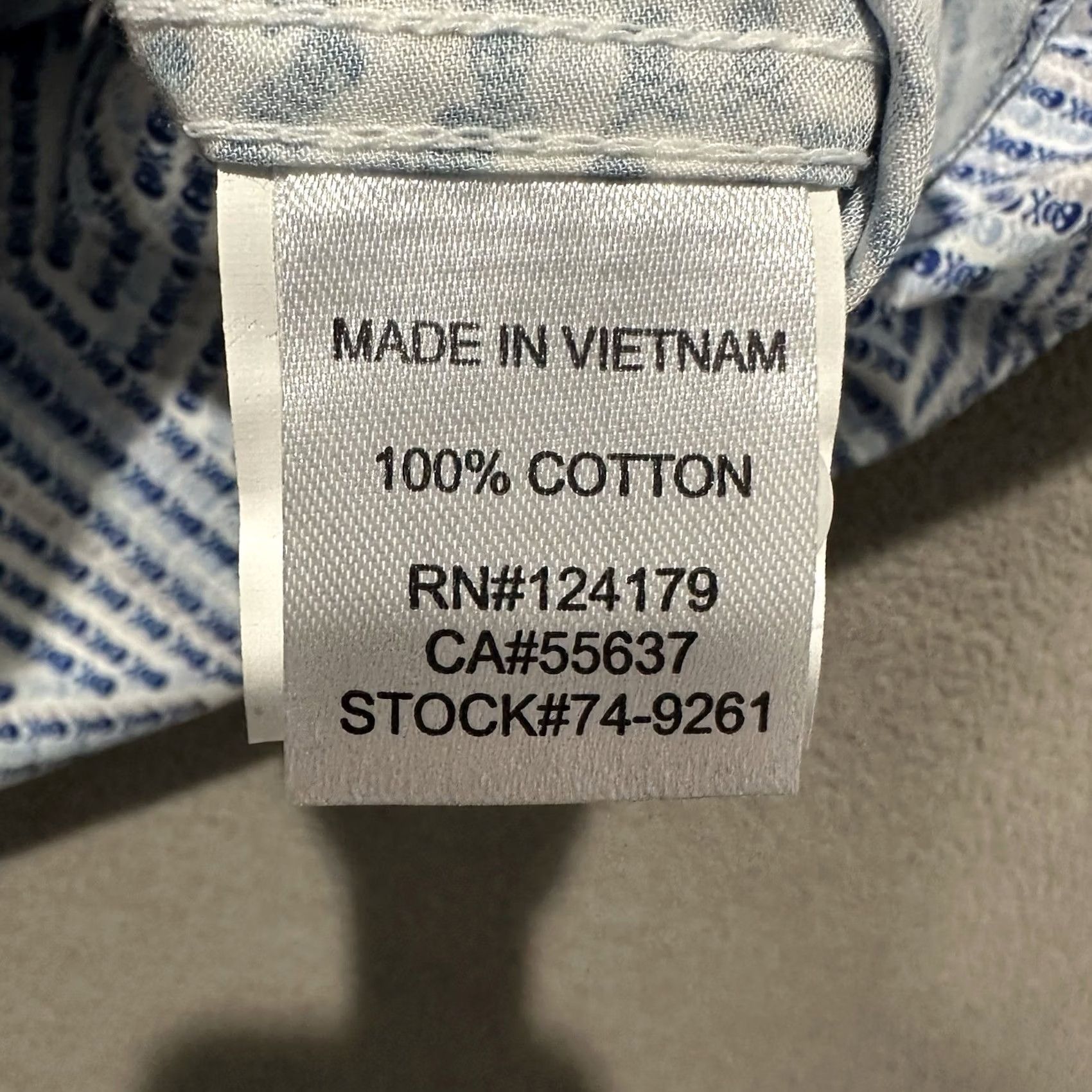 Johnston & Murphy Johnston & Murphy Shirt Men Medium Blue/Gray Skull Print Button Down Flip Cuff EUC Size US M / EU 48-50 / 2 - 7 Thumbnail