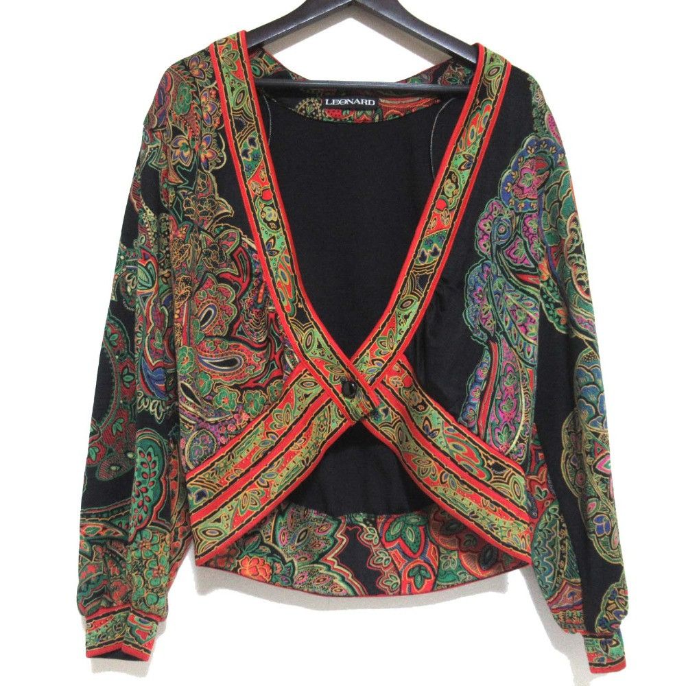 Other Other LEONARD Silk Knit Collarless Jacket Others Outerwear DUTY FREE for USA Size ONE SIZE - 1 Thumbnail