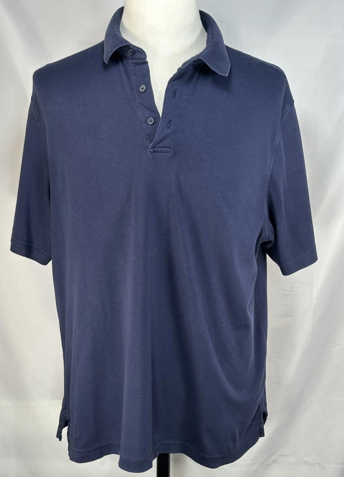 Jos. A. Bank Jos A Bank 1/4 Button Reserve Traditional Polo Blue Mens L Size US L / EU 52-54 / 3 - 1 Thumbnail