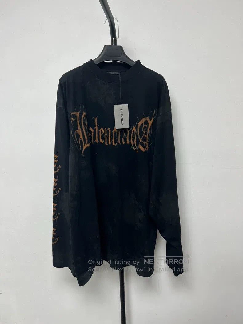 Balenciaga Balenciaga Sanskrit logo long sleeve Size US M / EU 48-50 / 2 - 1 Thumbnail