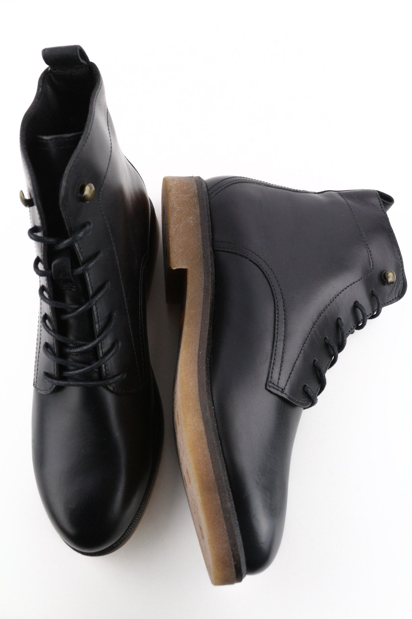 Timberland A2JK7 UK7.5 Leather Black Pull Tab Shiny Boots 79937 Size US 8 / IT 38 - 6 Thumbnail