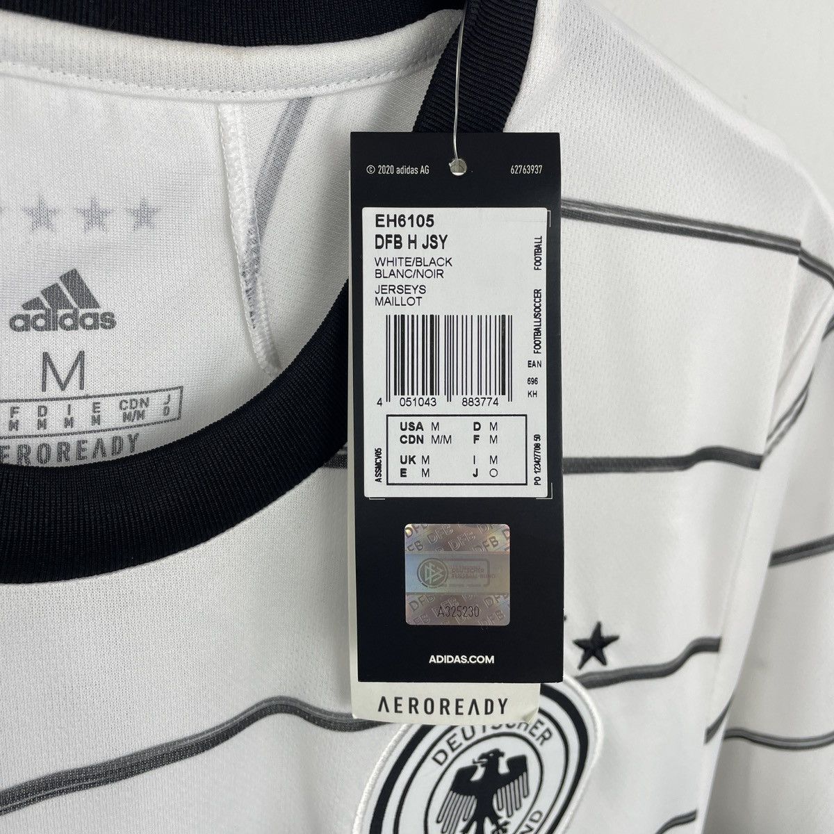 Adidas Germany Kai Havertz Home Jersey Adidas Genuine 2019/2021 Size US M / EU 48-50 / 2 - 6 Thumbnail