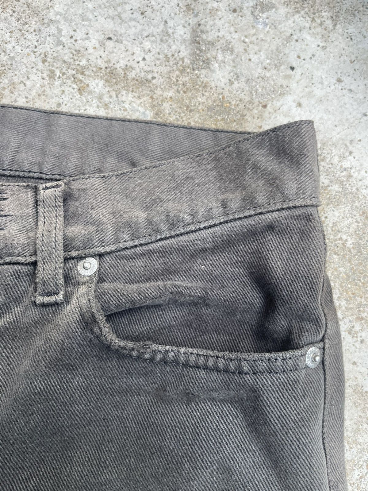 Helmut Lang Helmut Lang Black Distressed Denim (90s Rare Archive Grail) Size US 30 / EU 46 - 5 Thumbnail