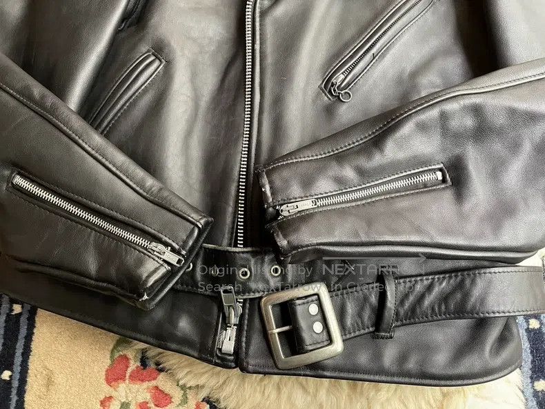 Schott Schott Leather coat Size US XXS / EU 40 - 6 Thumbnail