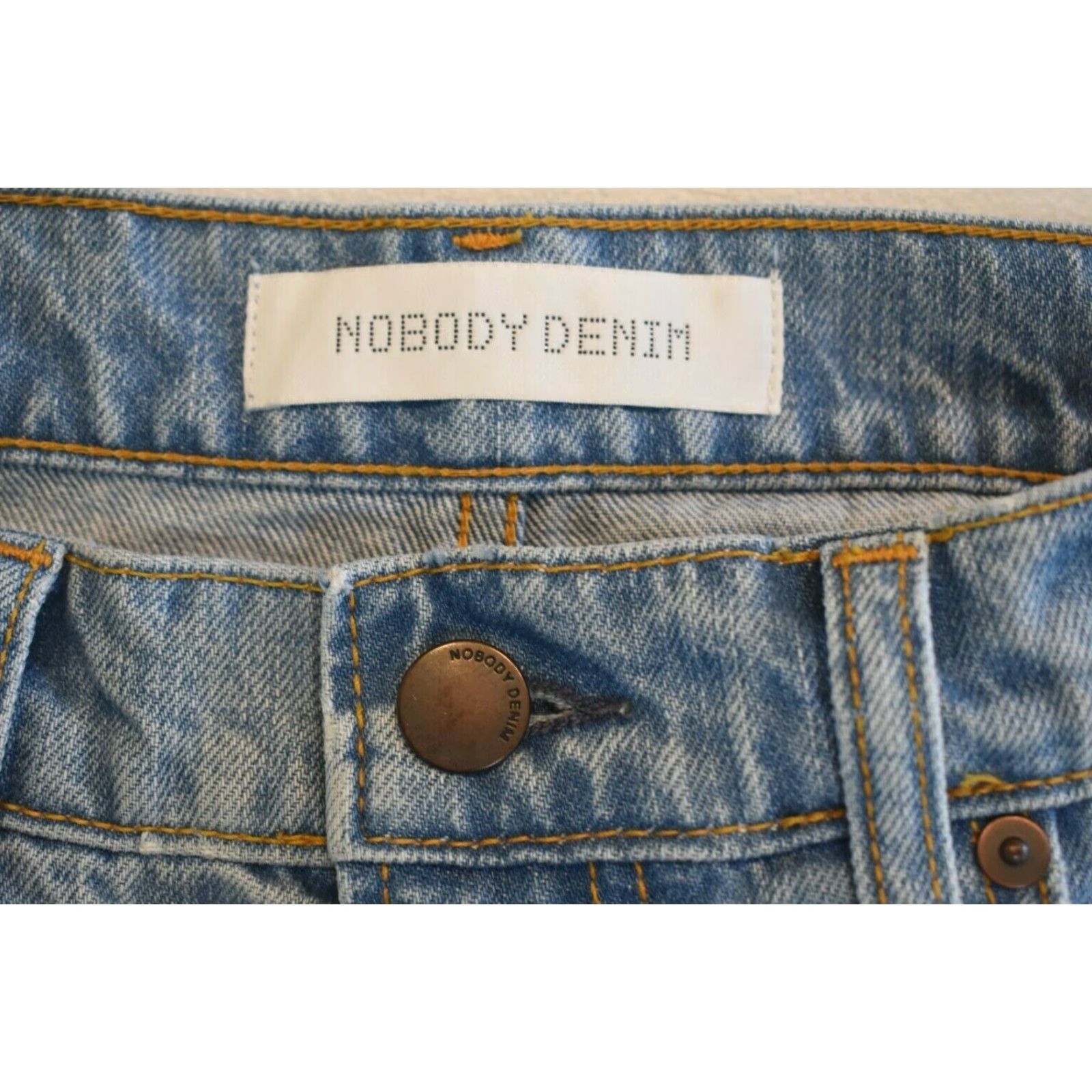 Nobody Denim Nobody Denim Jeans Two Toned Distressed High Rise 32x26 Blue Denim Straight Womens Keyboard: 32x26? Size 24" / US 00 / IT 34 - 3 Thumbnail