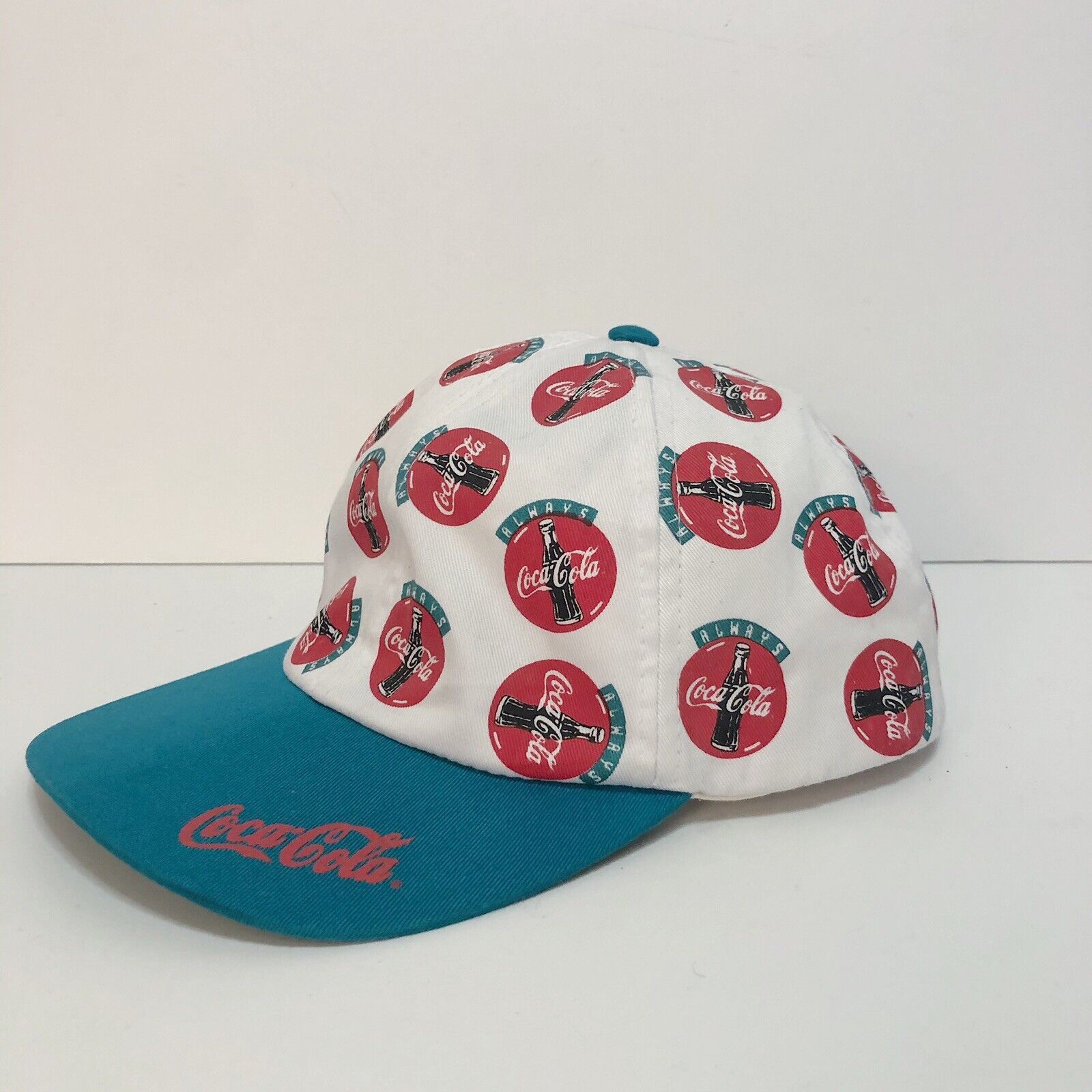 Coca Cola 1990s Always Coca Cola Spellout Coke Snapback Hat RARE VTG Size ONE SIZE - 2 Thumbnail