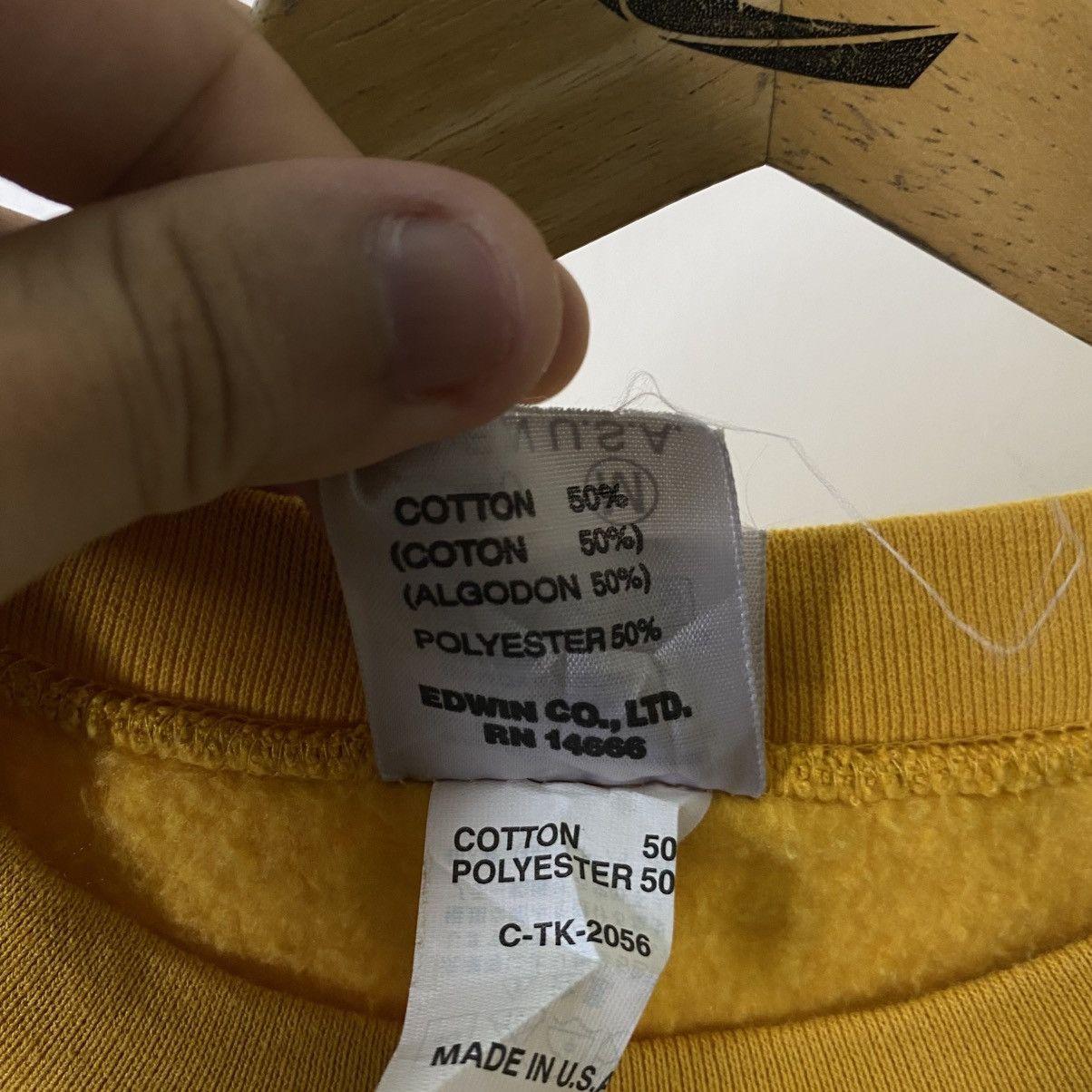 Edwin Vintage 1990s Edwin Yellow Blank Sweatshirt Size US M / EU 48-50 / 2 - 6 Thumbnail