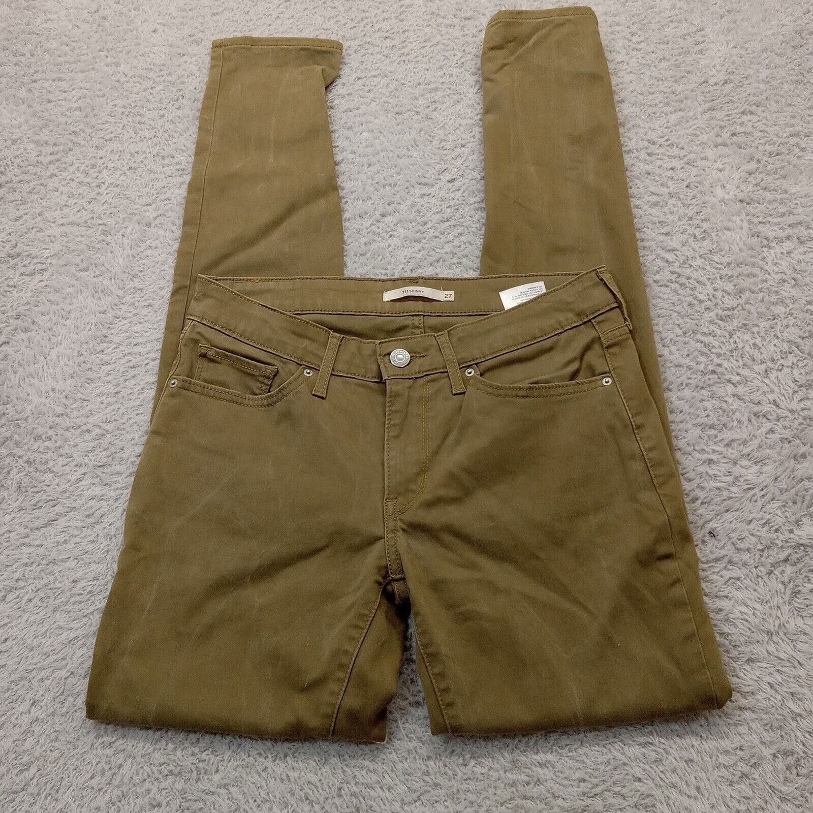 Levi's Levi's 711 Skinny Jeans Women 30 X 32 Low Rise Tapered Green Size 30" / US 8 / IT 44 - 4 Thumbnail