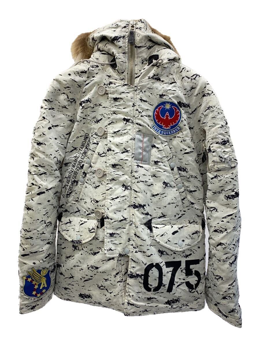 Avirex N-3B Patch Monogram Nylon Flight Jacket White