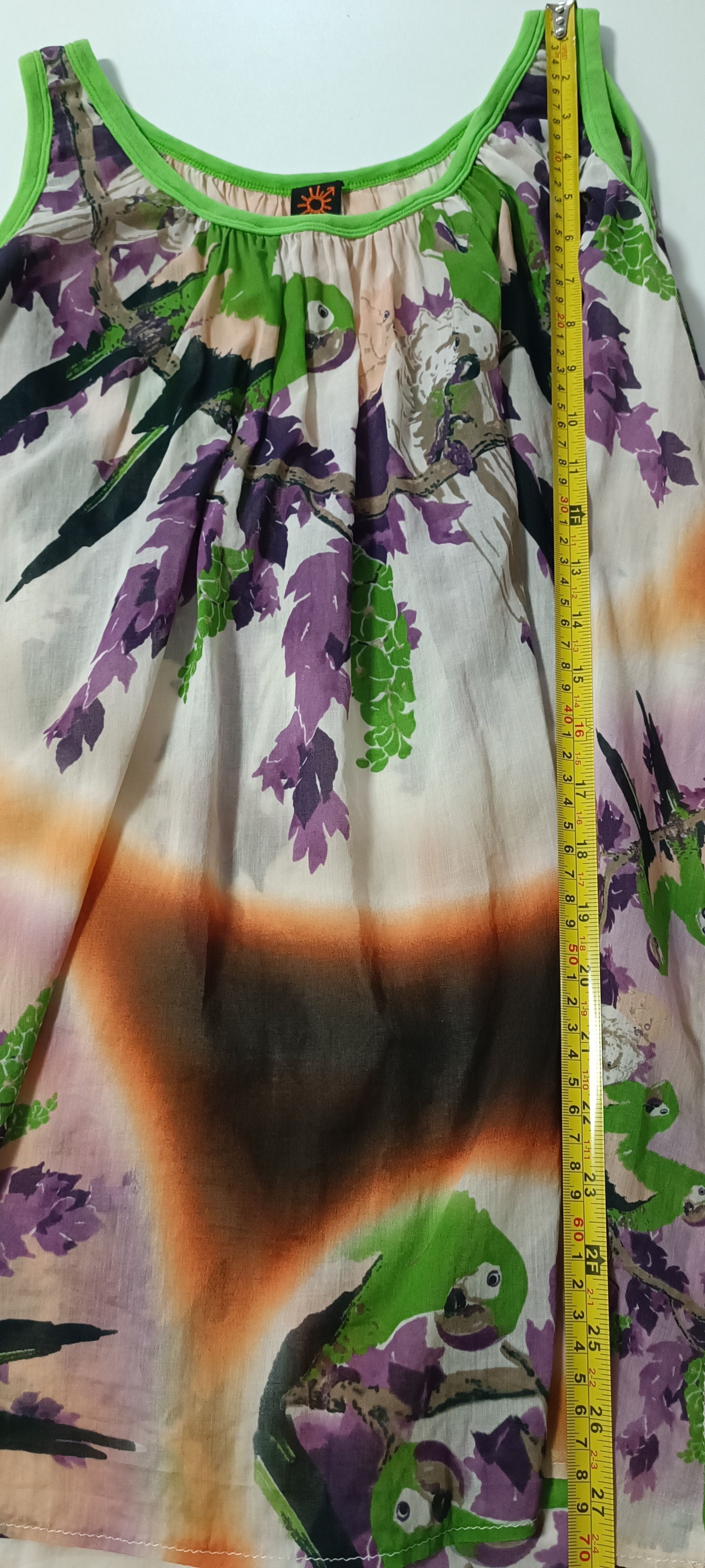 Jean Paul Gaultier Loose tank top with parrots print Size M / US 6-8 / IT 42-44 - 15 Thumbnail