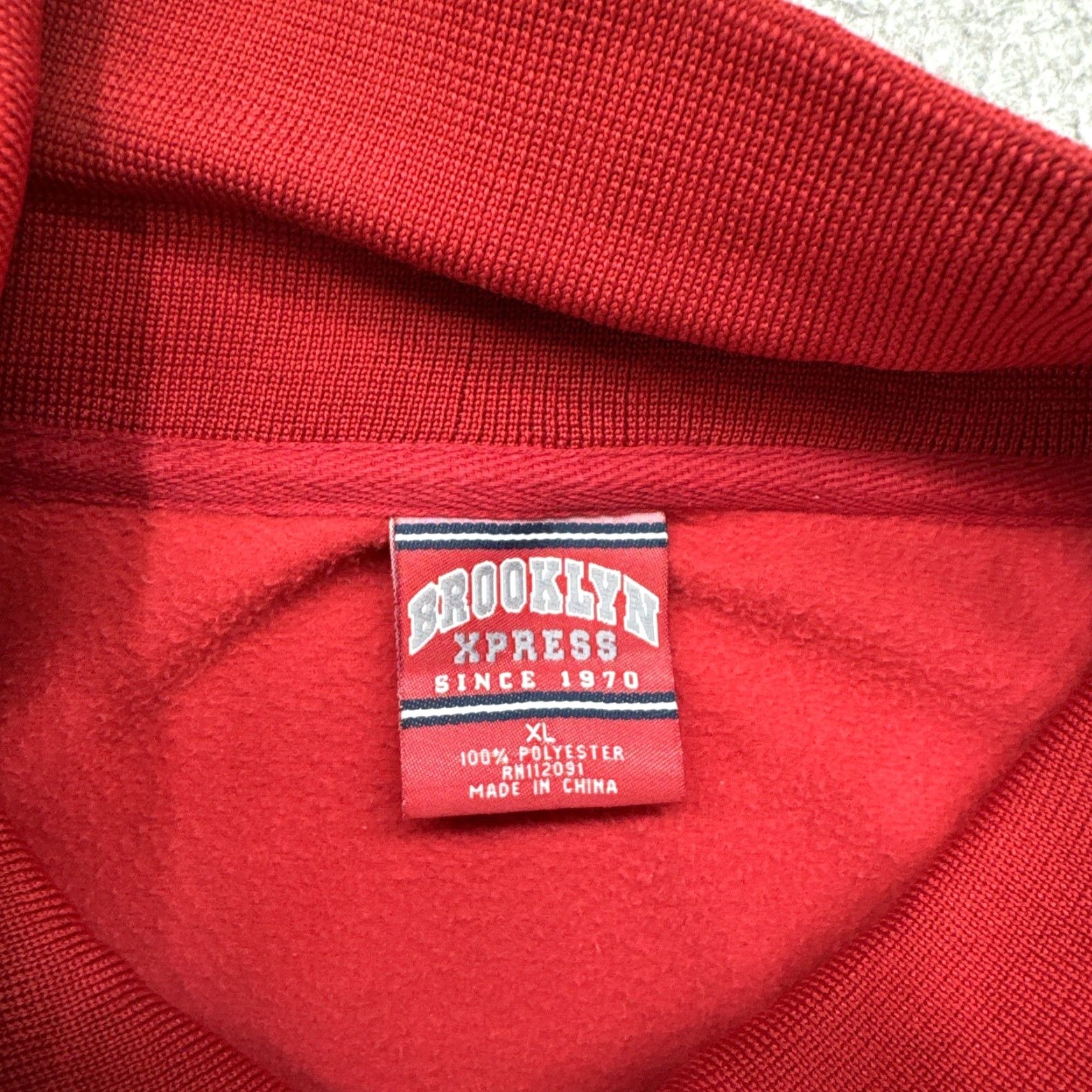 Express VINTAGE Brooklyn Xpress Mens Track Jacket Full Zip Embroidered XL Red Size US XL / EU 56 / 4 - 3 Thumbnail