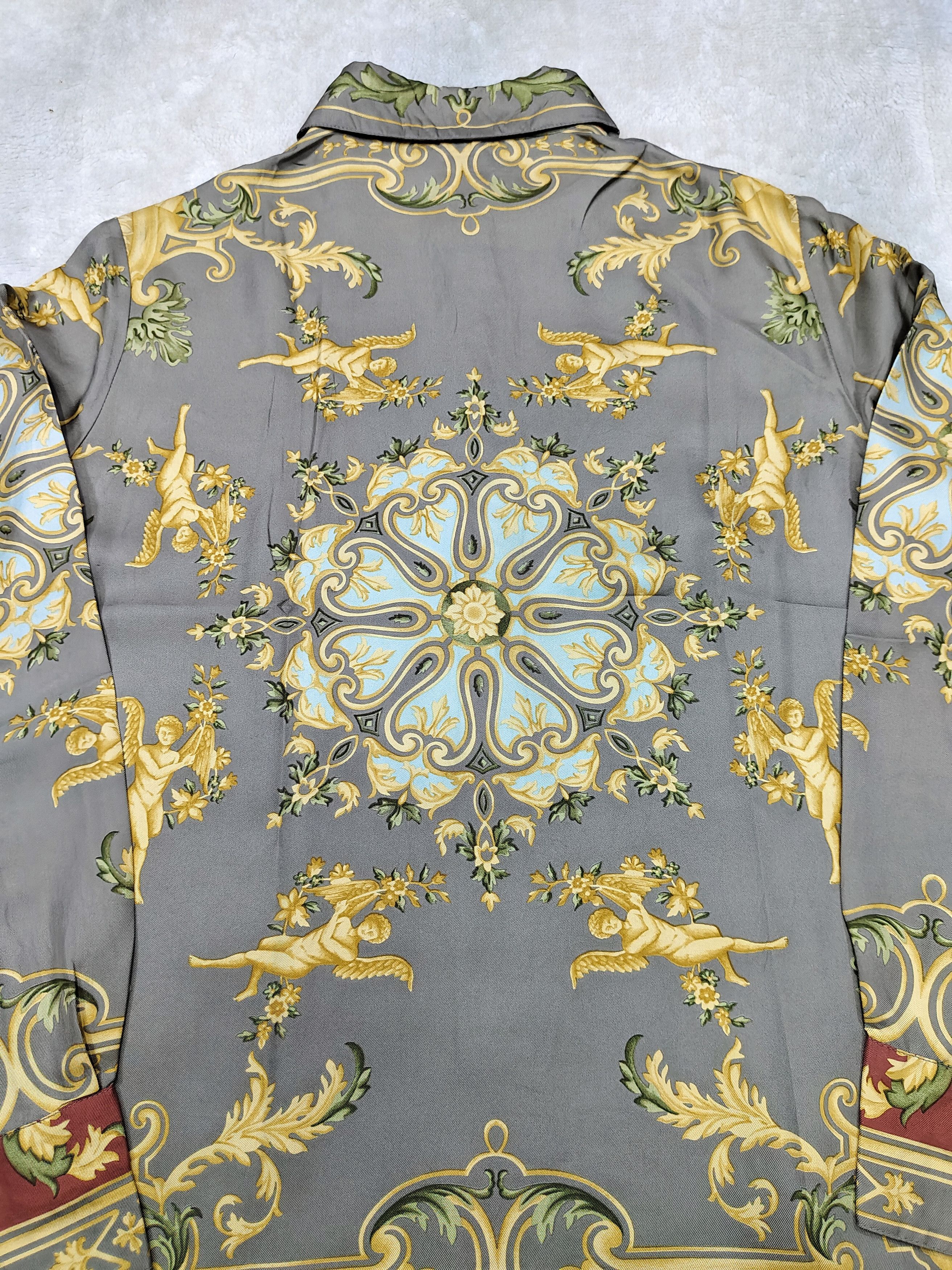 Etro 2000s ETRO- Renaissance Baroque Cherub Silk Shirt Size M / US 6-8 / IT 42-44 - 10 Thumbnail