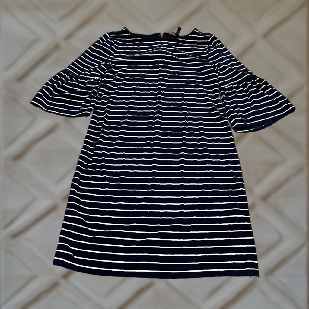 Vintage White House Black Market Dress Shift Womens Small Blue White Stripe Size XL / US 12-14 / IT 48-50 - 1 Thumbnail