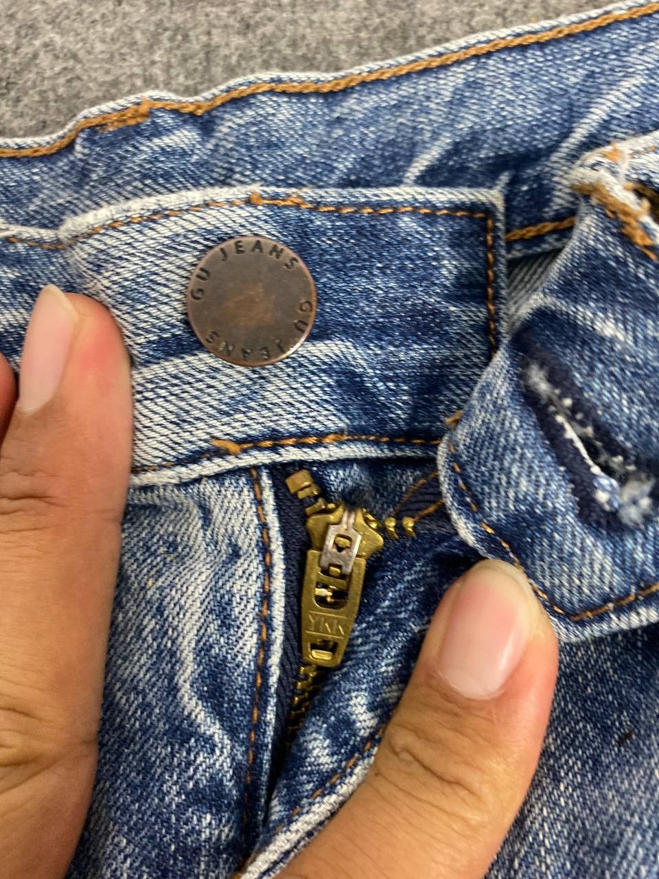 GU GU japanese brand bootcut flare distressed denim Size US 28 / EU 44 - 10 Thumbnail
