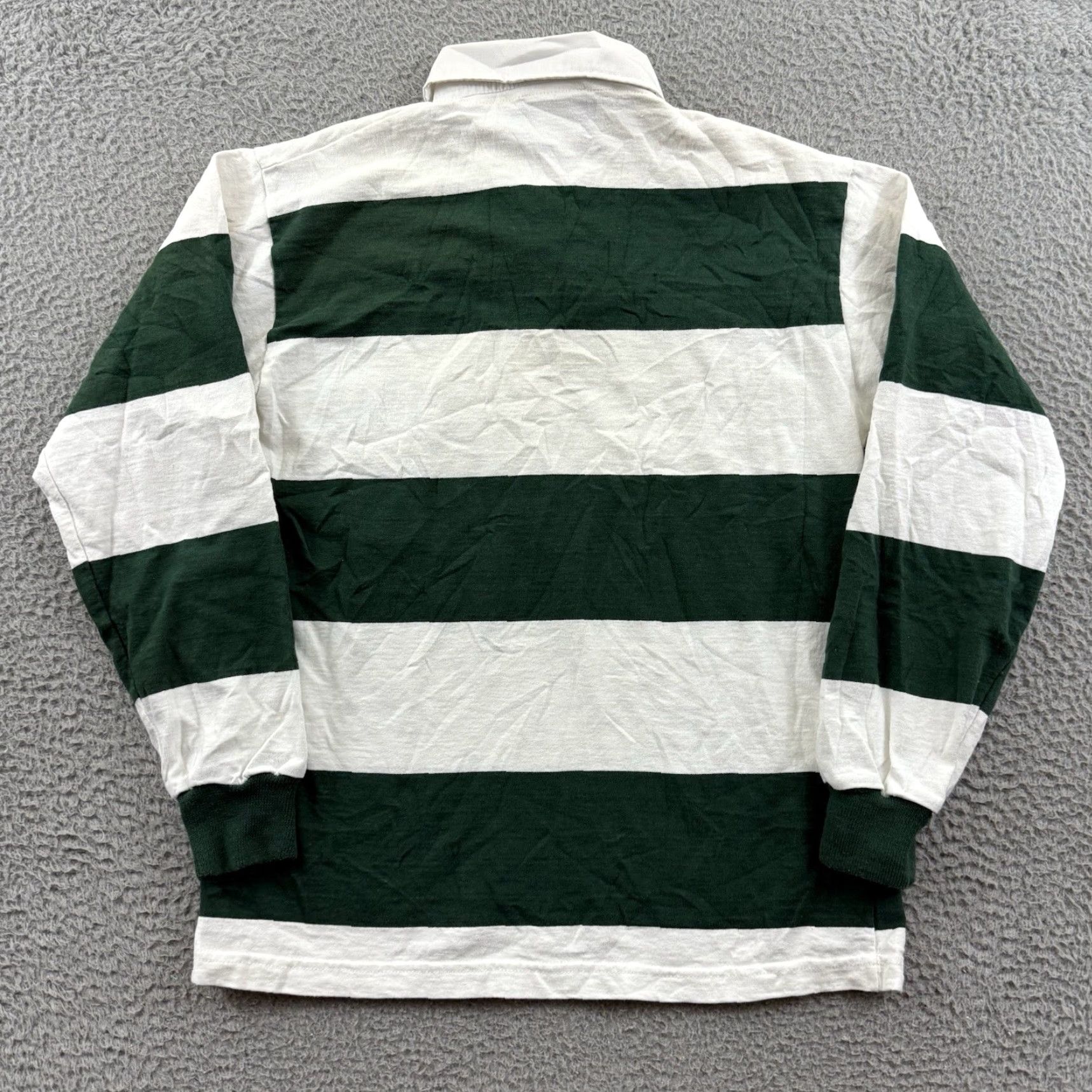 Barbarian VINTAGE Barbarian Polo Shirt Womens Small Green Striped Long Sleeve Knit 100% Cotton Regulated Size S Womens Size S / US 4 / IT 40 - 7 Thumbnail