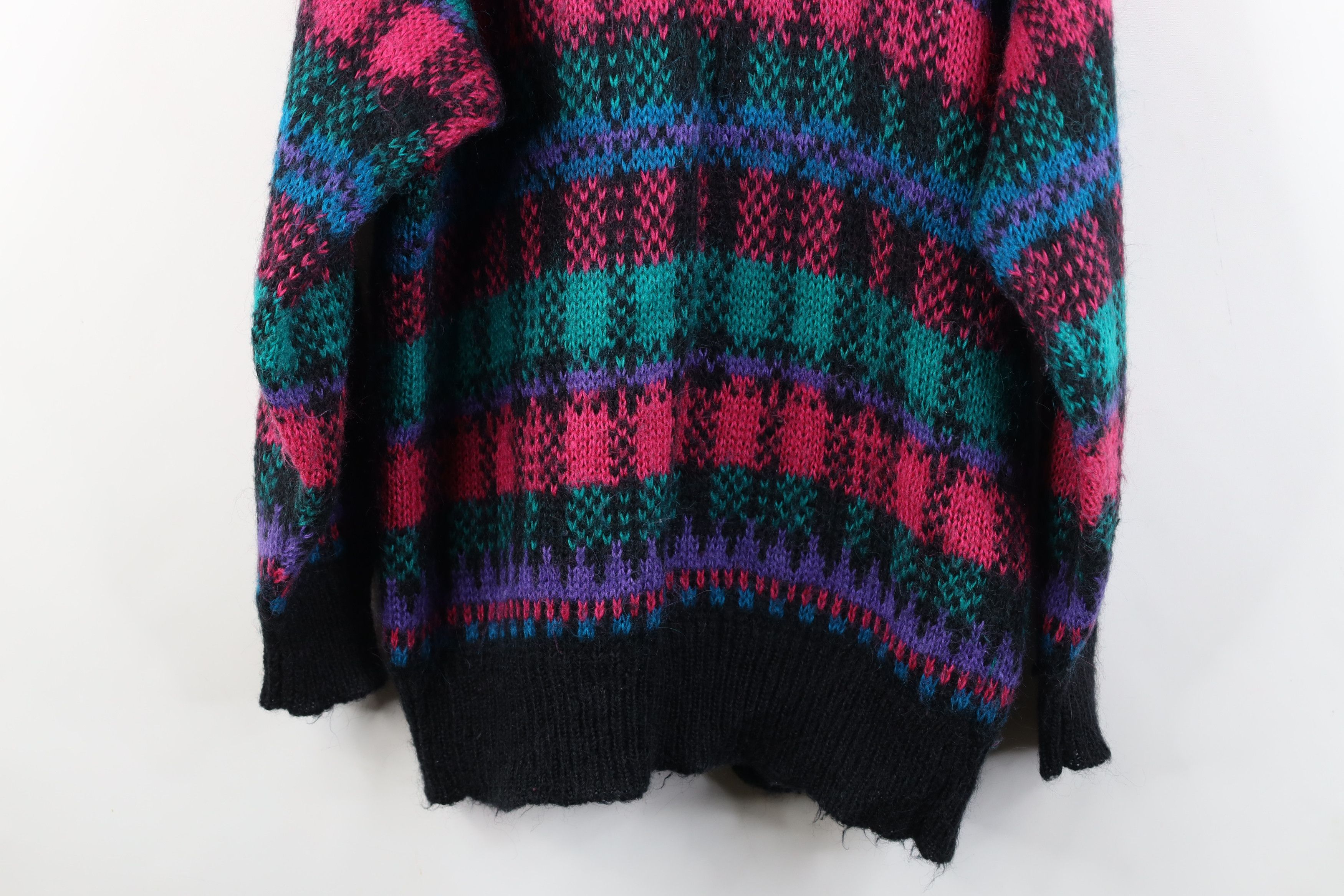 Vintage Vintage 90s Streetwear Mohair Wool Knit Cardigan Sweater Size L / US 10 / IT 46 - 12 Thumbnail