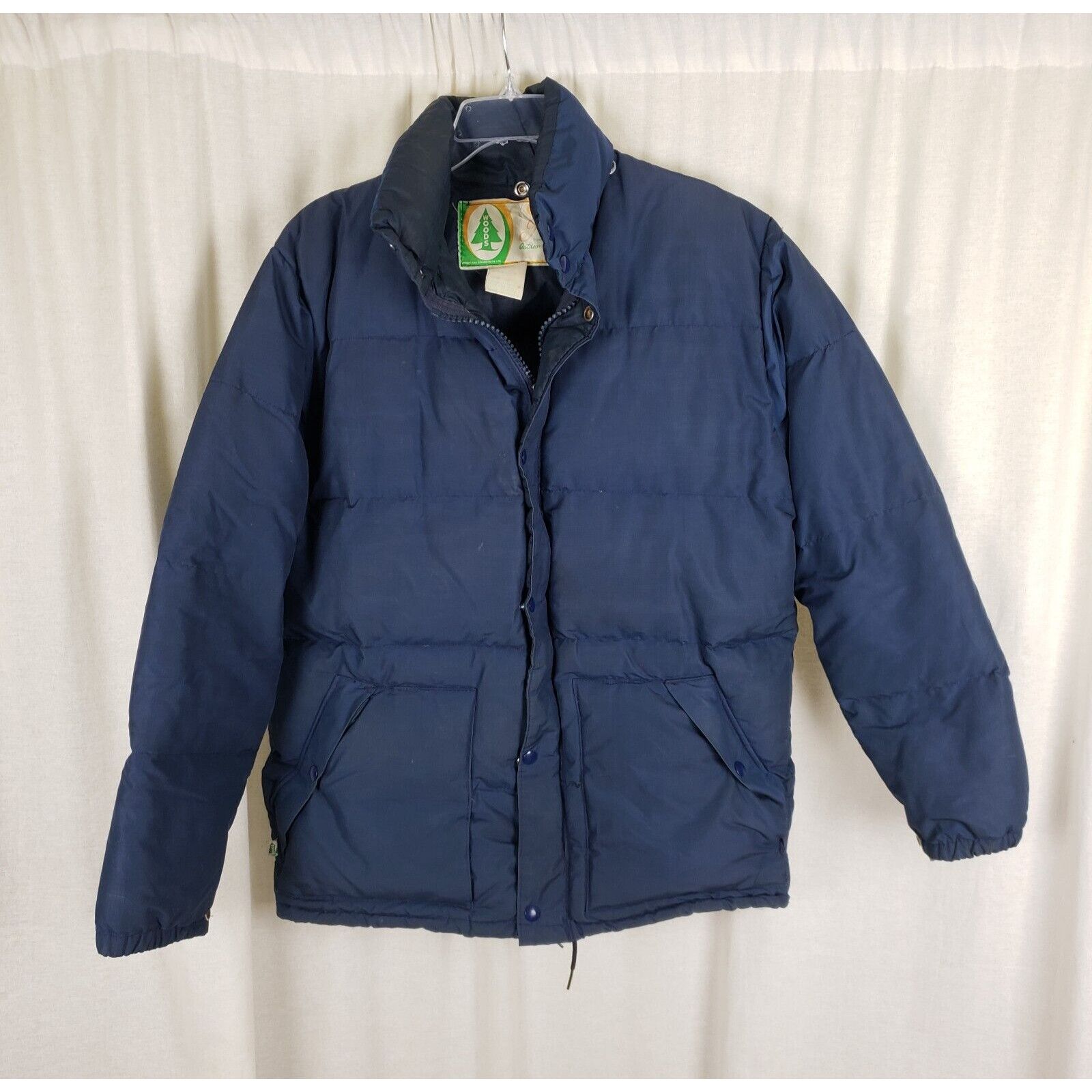 Vintage Vtg Woods Goose Co. Down Puffer Jacket Parka L Cargo Navy Size US L / EU 52-54 / 3 - 1 Thumbnail