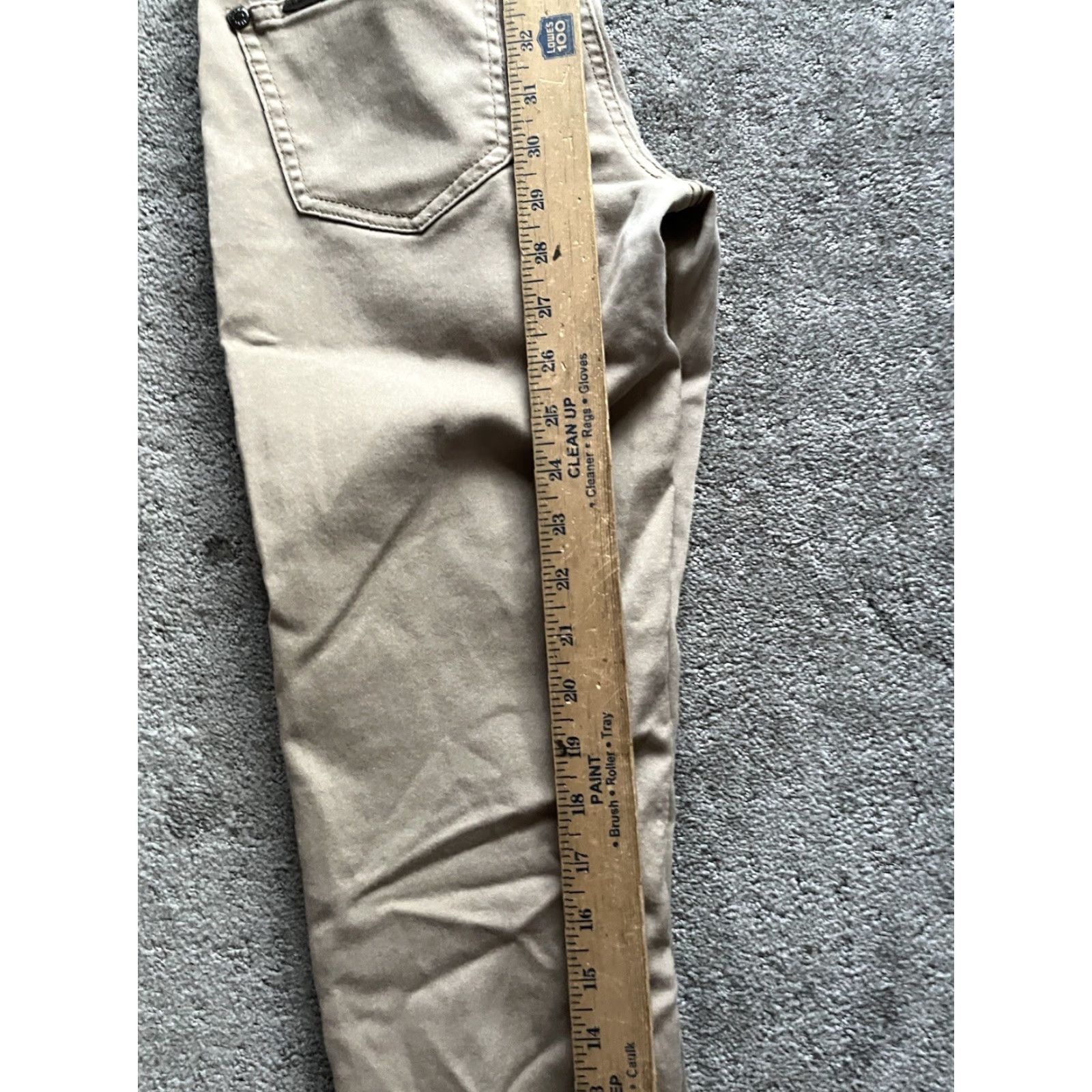 Vintage Celebrity Pink Skinny Jeans Women Juniors Size 5 Solid Beige Stretch Denim Size 27" / US 4 / IT 40 - 6 Thumbnail