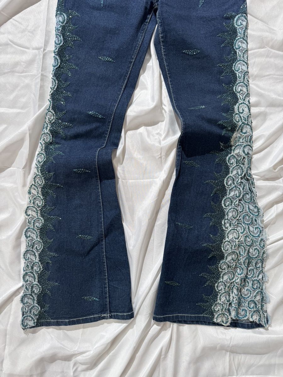 Hysteric Glamour Vintage Pearl Details Super Flared Jeans Size 28" / US 6 / IT 42 - 5 Thumbnail