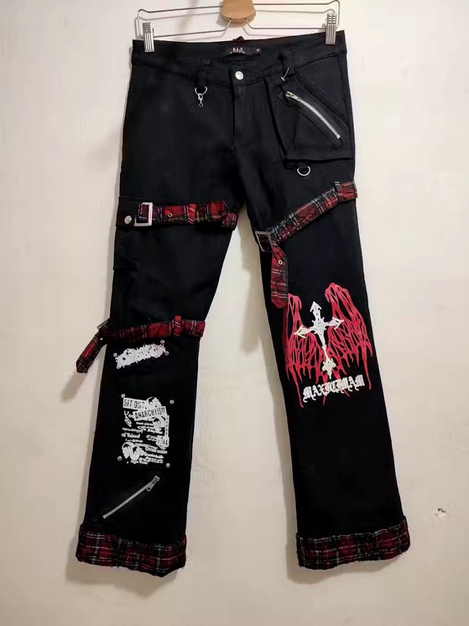 image of Kls Bondage Punk Pants in Black, Men's (Size 28)