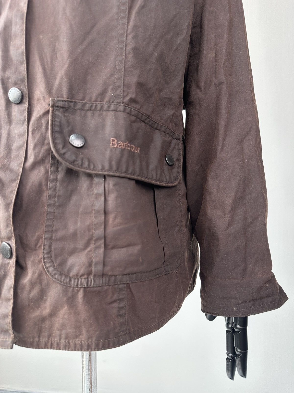 Barbour Ladies BARBOUR Flyweight Wax Utility Brown Coat Jacket UK 18 Size XL / US 12-14 / IT 48-50 - 12 Thumbnail