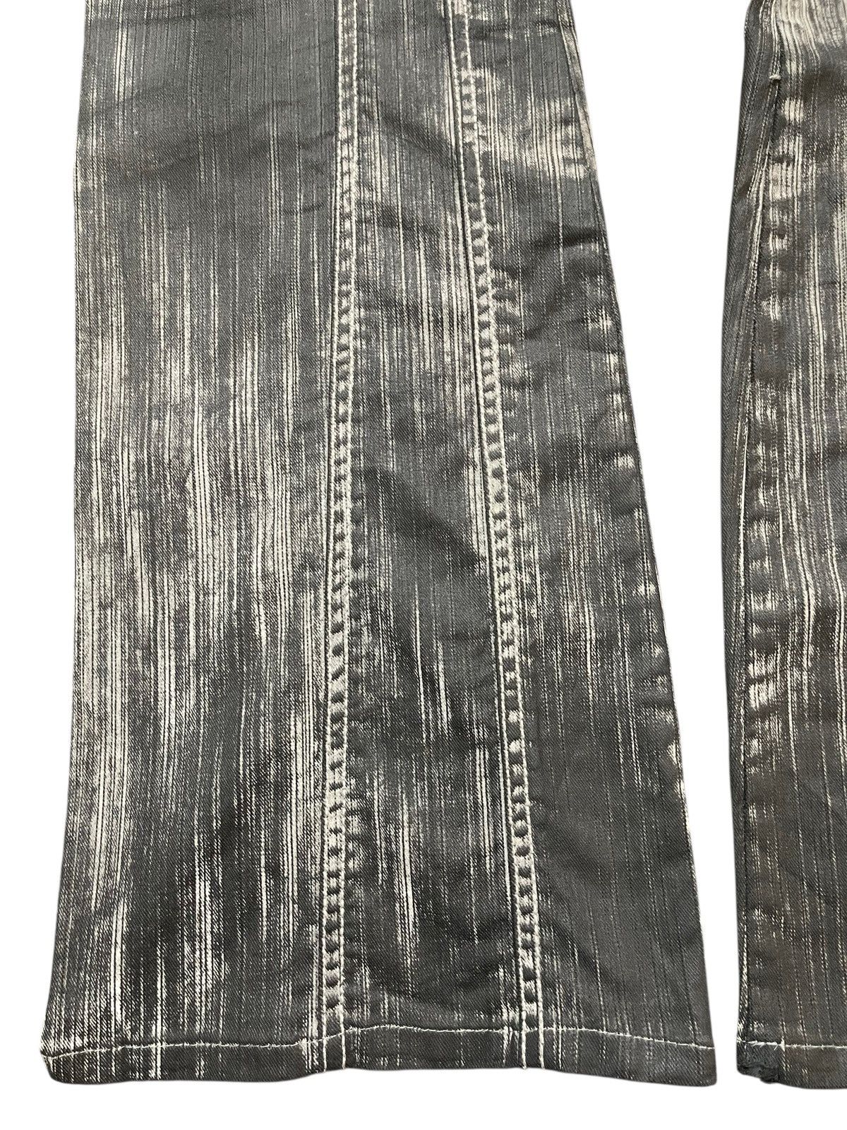 In The Attic Vintage Japan In The Attic Faded Wash Spiral Flocked Flare Size US 29 - 7 Thumbnail