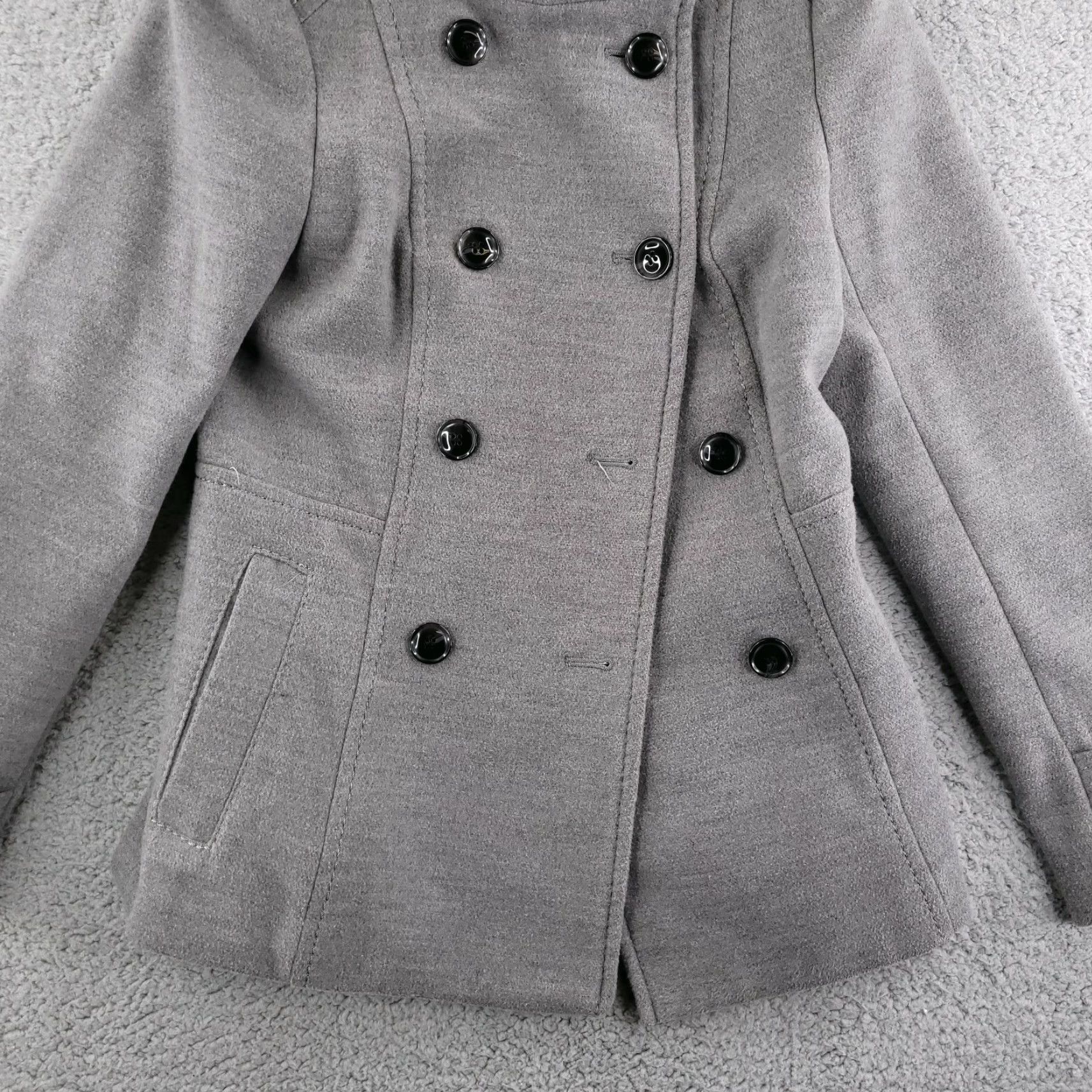 H&M H&M Pea Coat Womens 0 Overcoat Gray Warm Winter Shirt Jacket Coat? Size XS / US 0-2 / IT 36-38 - 2 Thumbnail