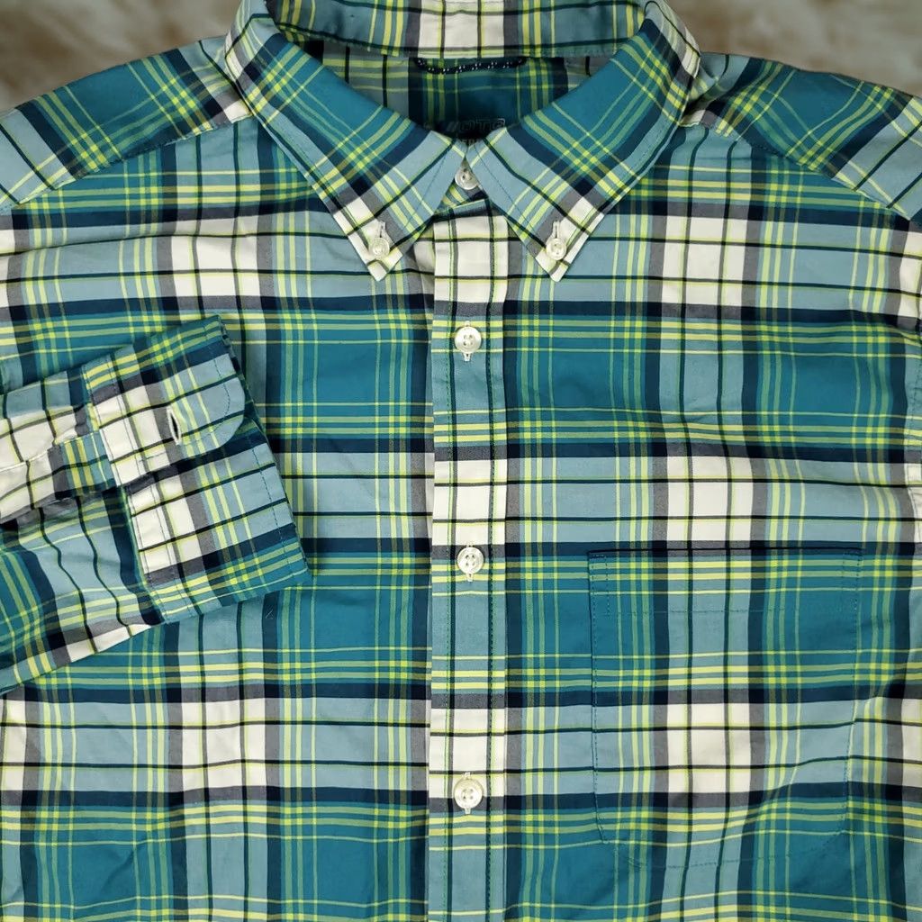 Vineyard Vines Vineyard Vines Shirt Mens Medium Green Plaid Performance Button Up Long Sleeve Size US M / EU 48-50 / 2 - 1 Thumbnail