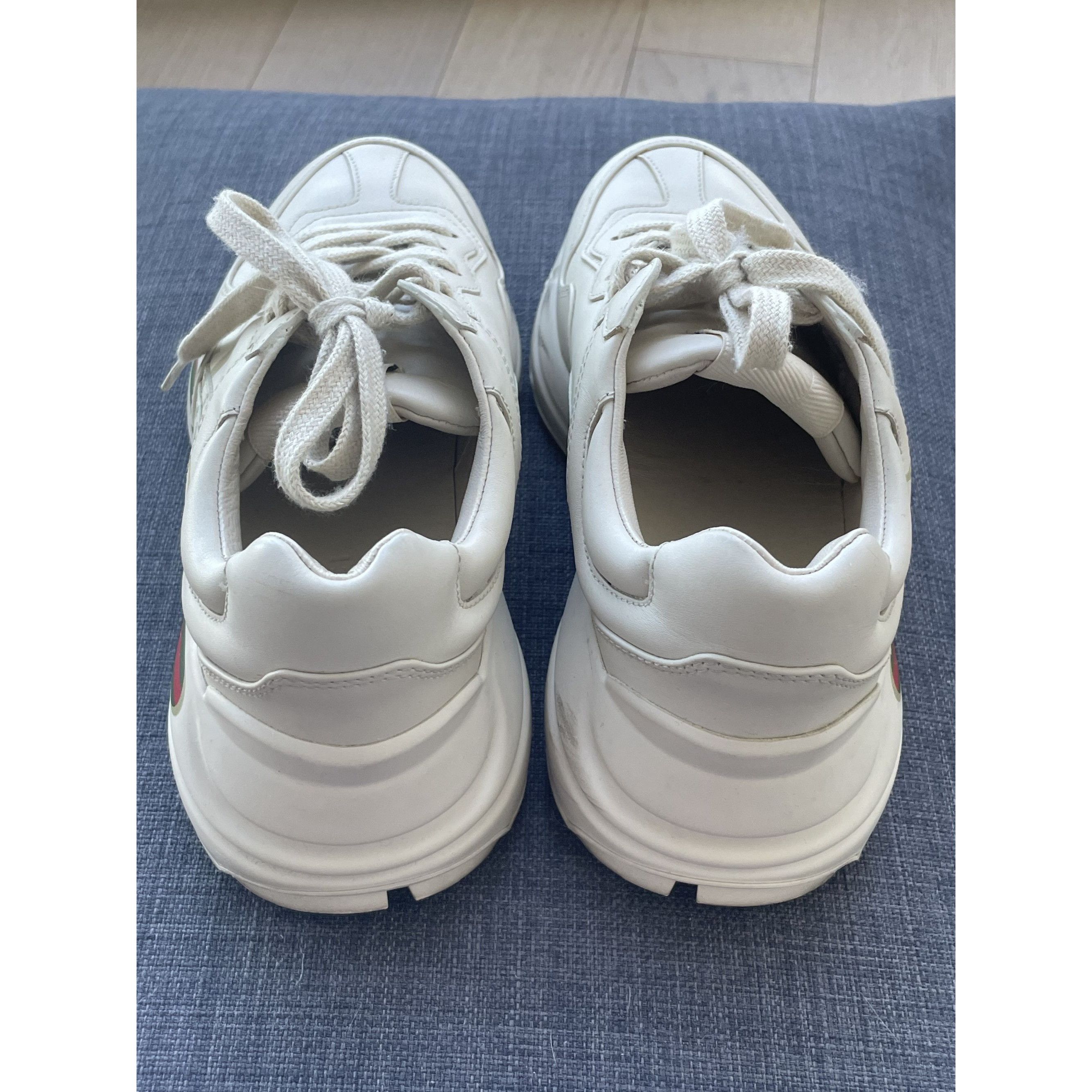Gucci Gucci Womens Rhyton Logo Sneakers White Leather Italy Size US 5.5 / IT 35.5 - 3 Thumbnail