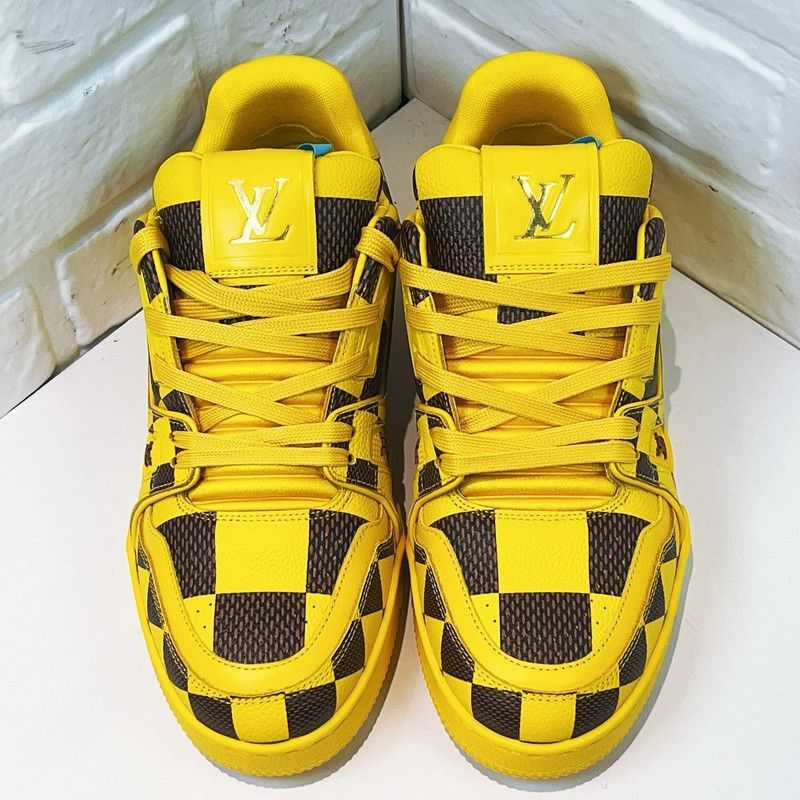 Louis Vuitton Louis Vuitton Trainer Yellow and Black Low-Top Sneakers -25 Size US 7.5 / EU 40-41 - 1 Thumbnail