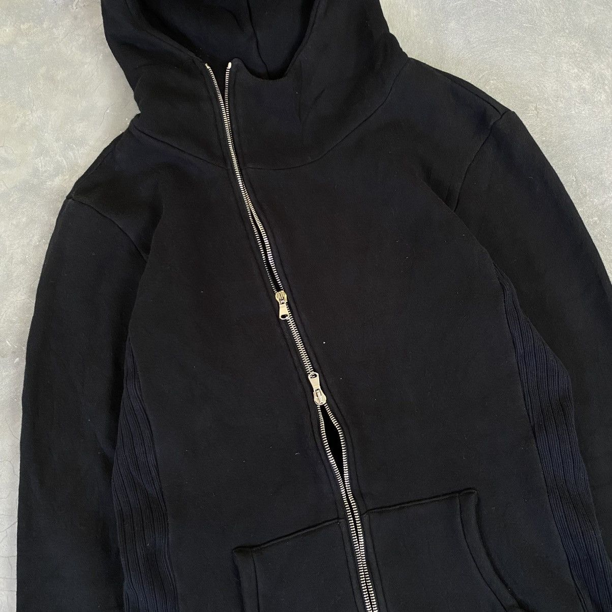 14th Addiction 2000s Cruce & Co Rick Owen Style Asymmetric Zip Hoodie Size US M / EU 48-50 / 2 - 3 Thumbnail