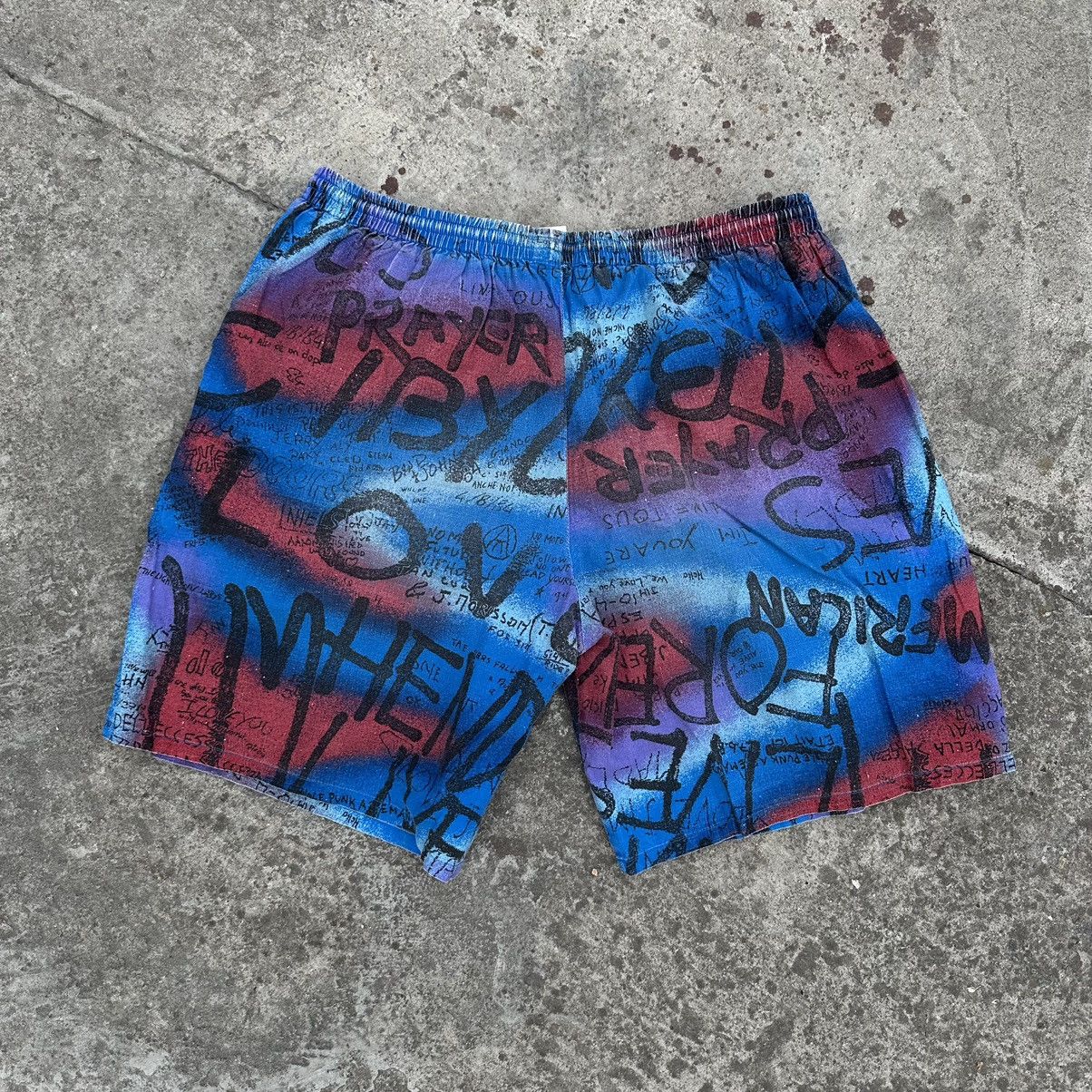 Designer × Vintage Vintage Crazy Shorts Swim Wear Y2K 90s Style USA Size US 33 - 2 Thumbnail