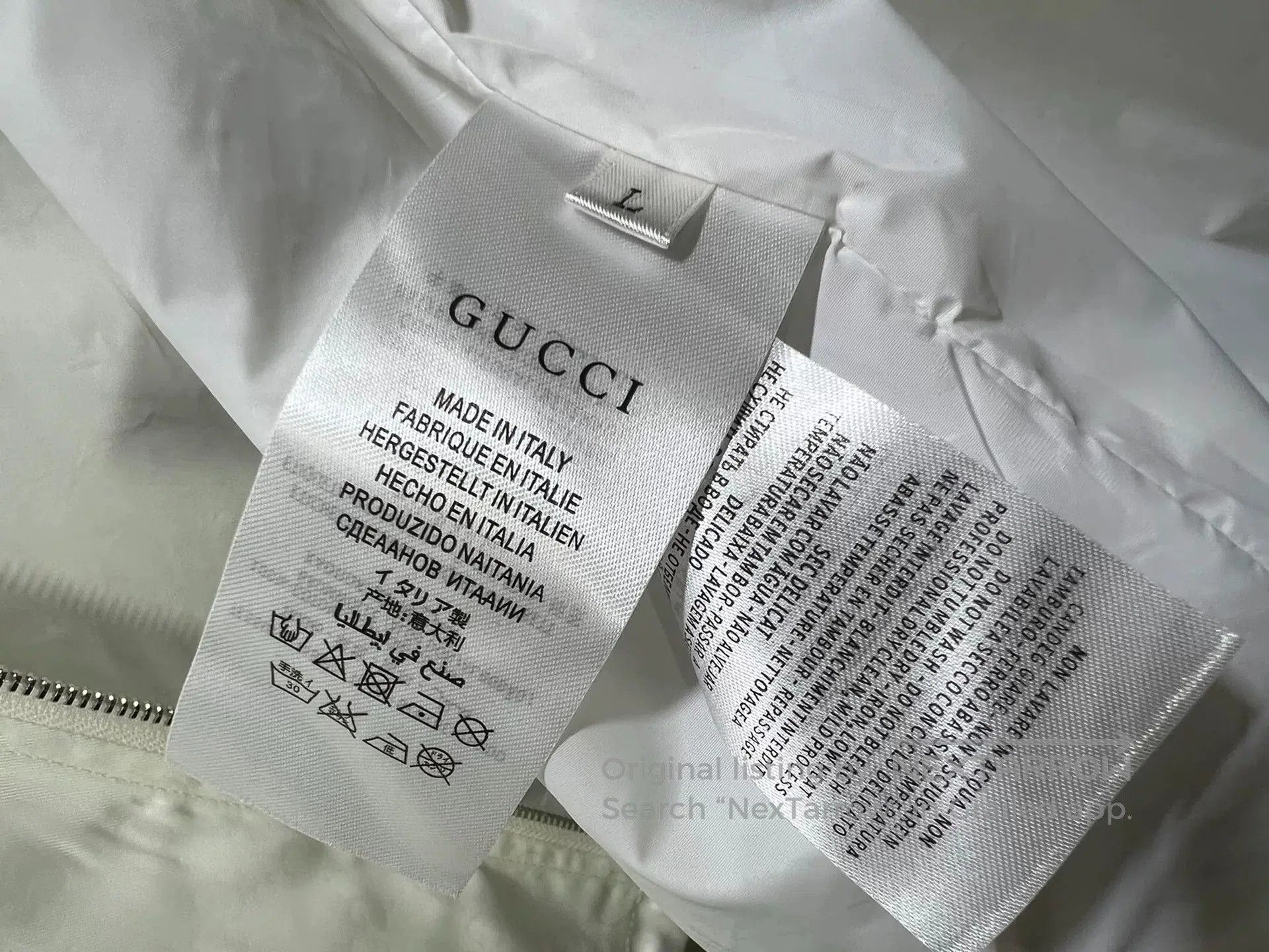 Gucci Gucci Men's White Windproof Jacket. Size US L / EU 52-54 / 3 - 8 Thumbnail