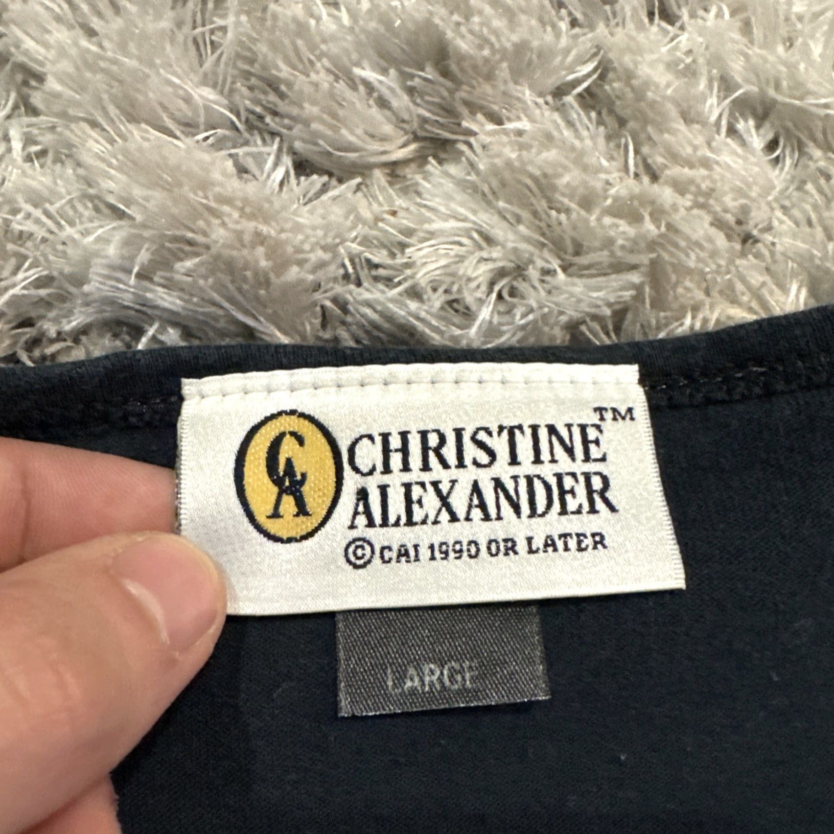 Vintage VINTAGE Christine Alexander Black T-Shirt Motorcycle Embellished Women's Large Women Size L / US 10 / IT 46 - 4 Thumbnail