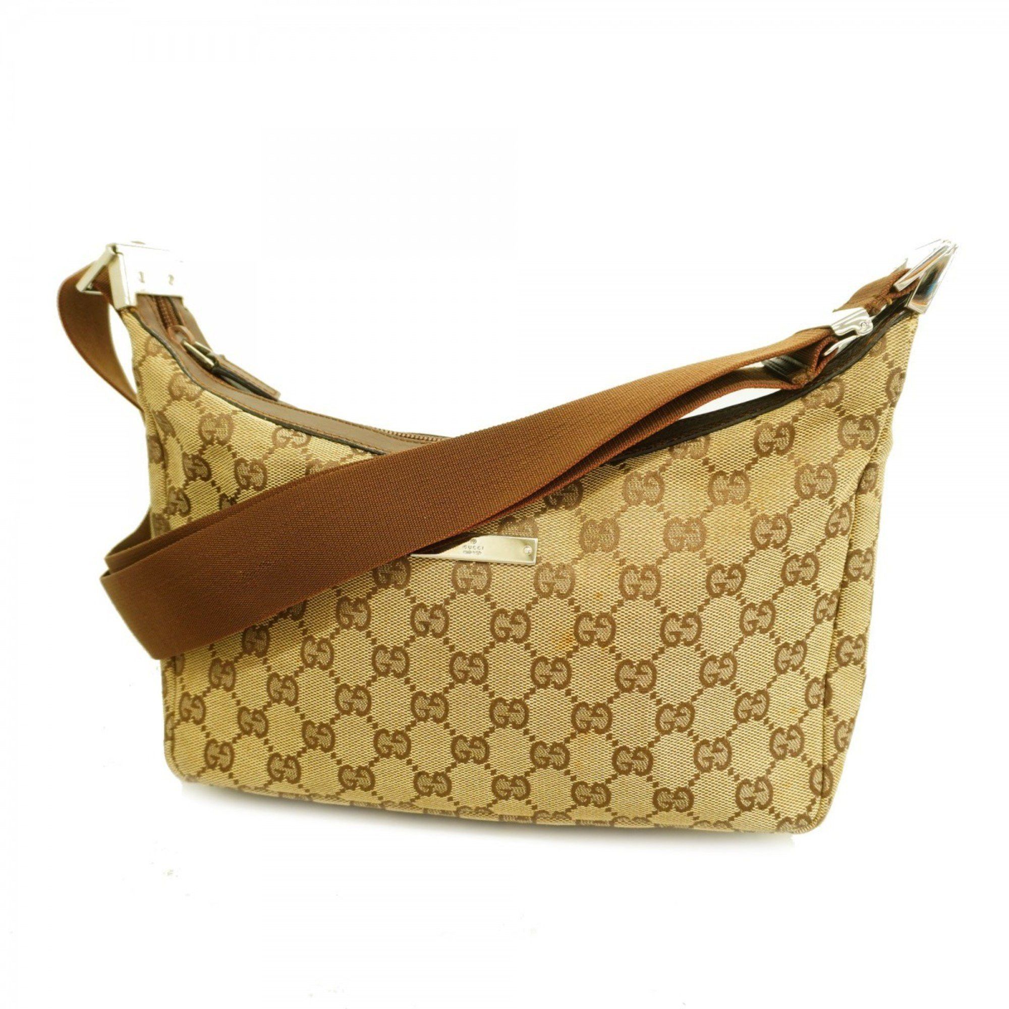 Gucci Shoulder Bag GG Canvas 35098 Brown Women's