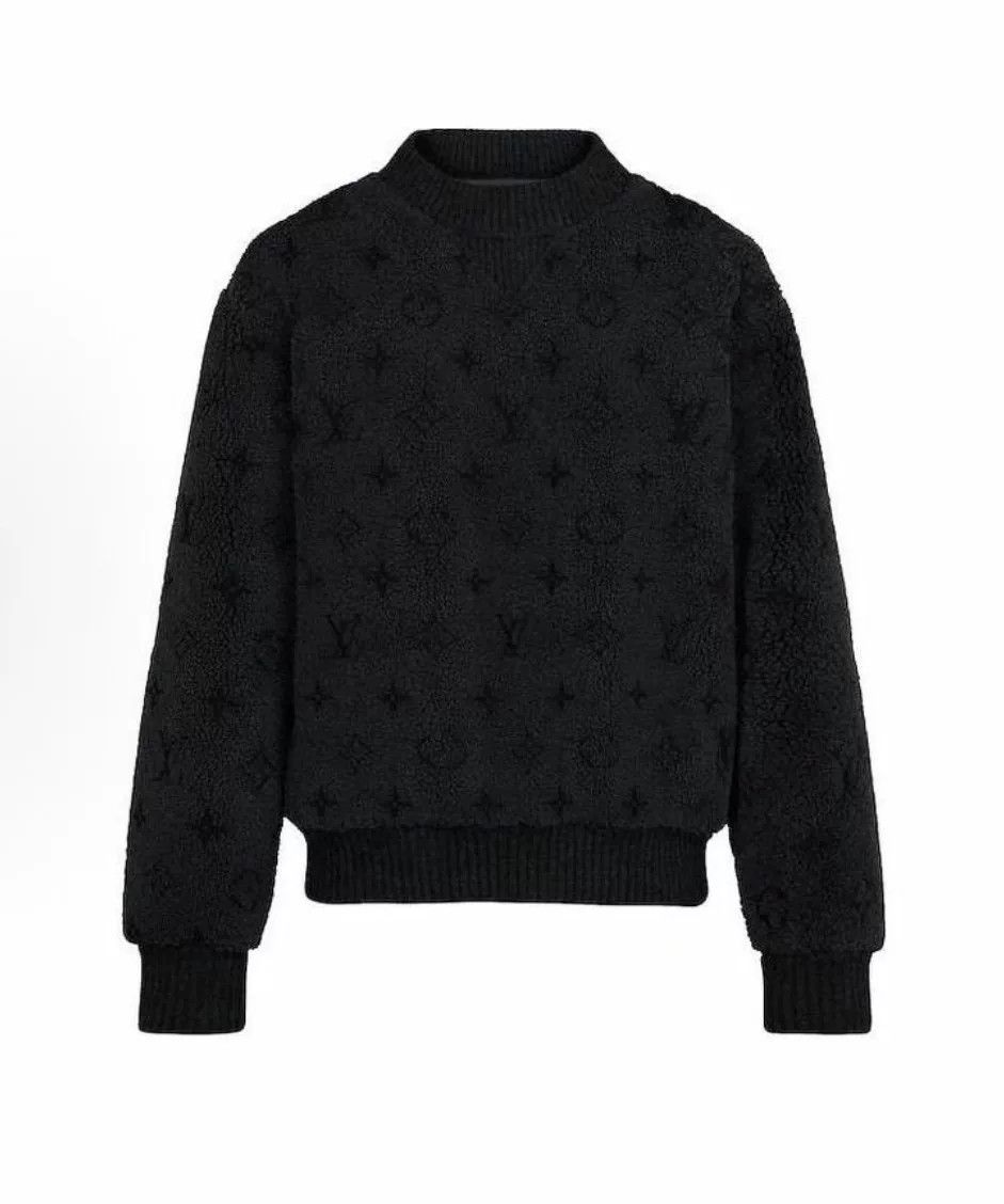 Louis Vuitton Louis Vuitton Carbon Black Monogram Fur Sweatshirt Size US L / EU 52-54 / 3 - 1 Thumbnail