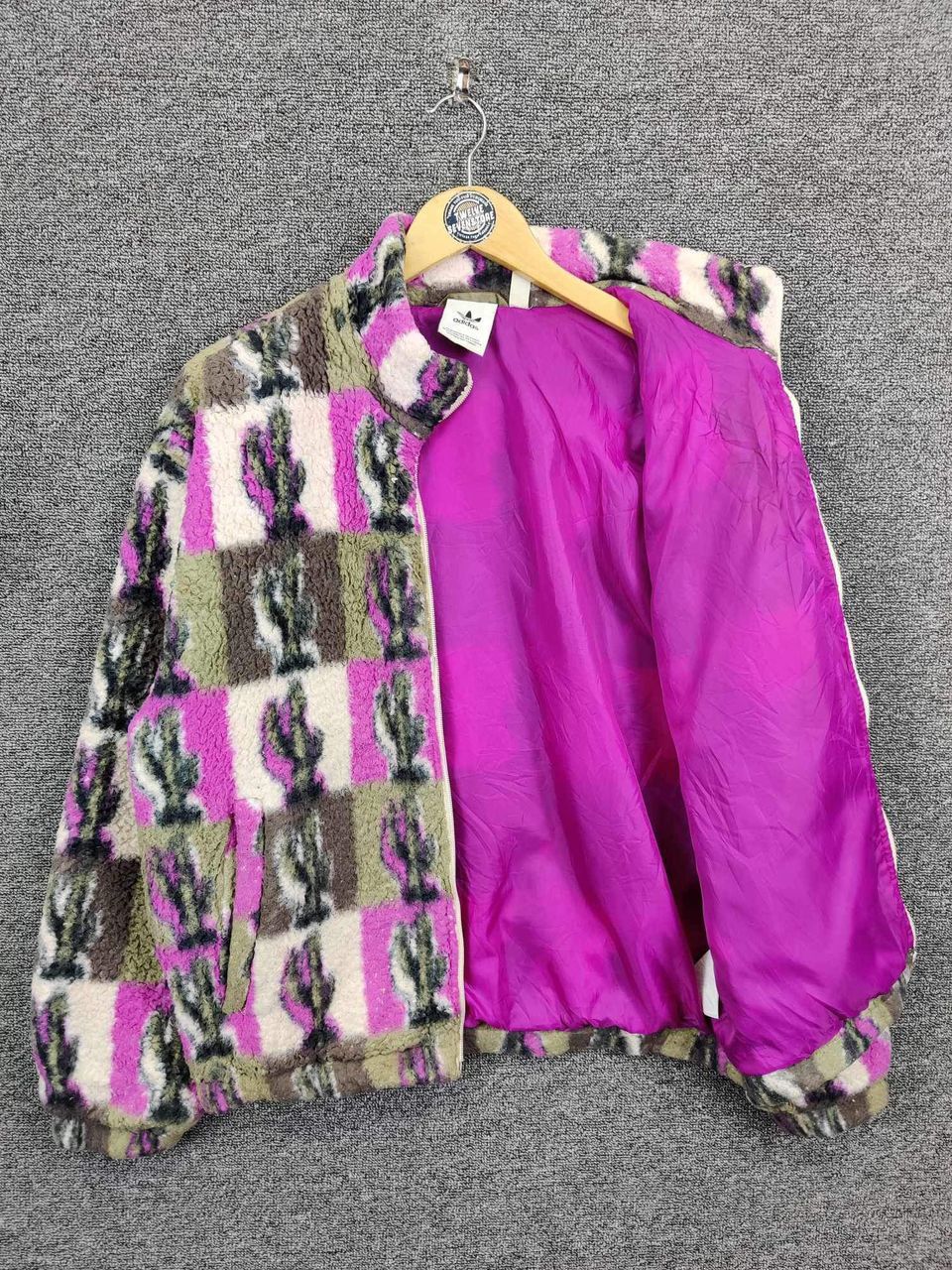 Adidas Vintage Adidas Trefoil Fleece Jacket Nice Design Size US M / EU 48-50 / 2 - 7 Thumbnail