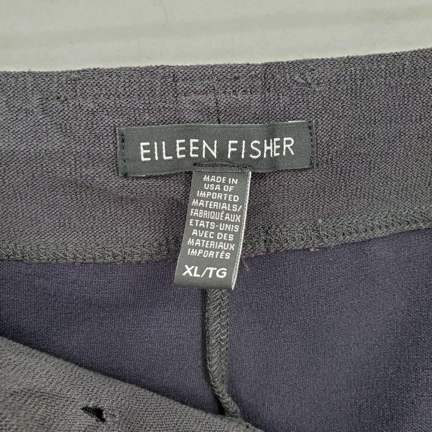 Eileen Fisher Eileen Fisher Pants Womens XL Black Stretch Crepe Knit Ankle Pull On Made in USA Size 40" / US 18 - 4 Thumbnail