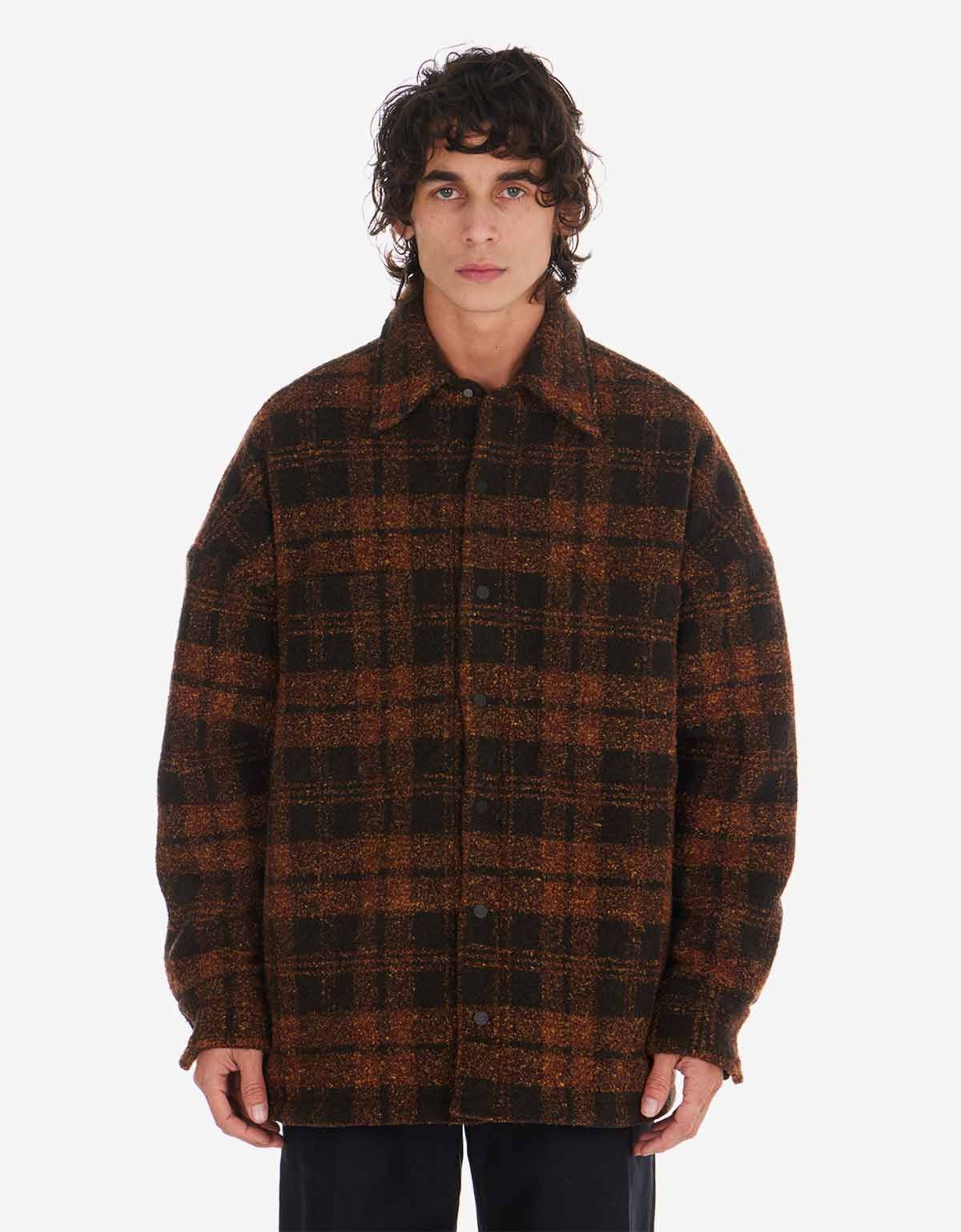 Nahmias Nahmias Brown Plaid Padded Shirt Size US S / EU 44-46 / 1 - 1 Thumbnail