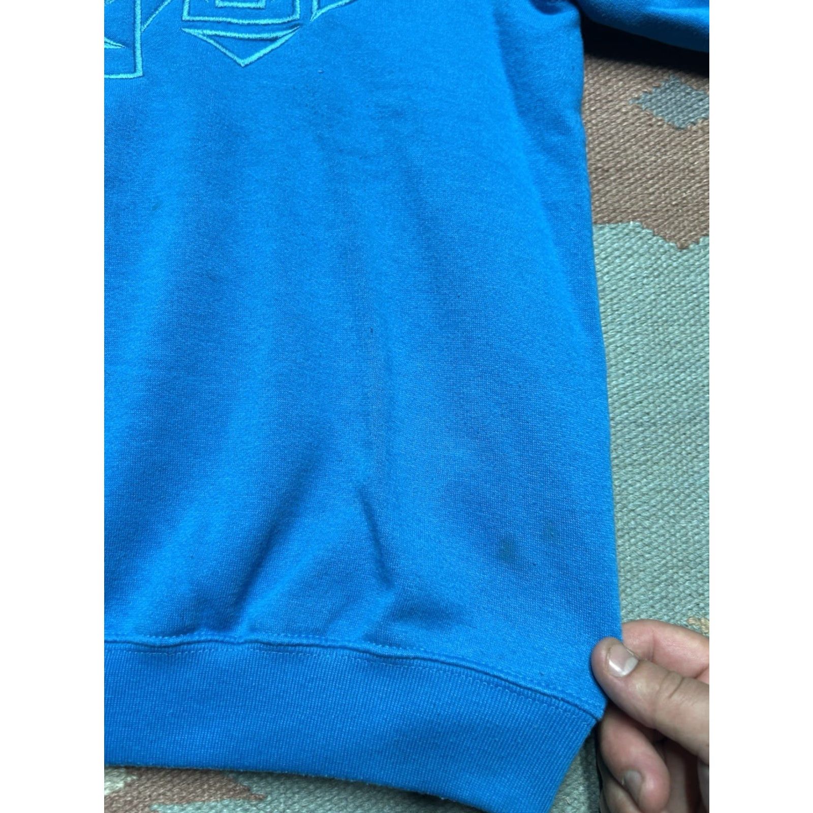 Altea VINTAGE Sweatshirt Geometric Embroidered 80s Crewneck Teal Boxy Medium Men Size US M / EU 48-50 / 2 - 4 Thumbnail